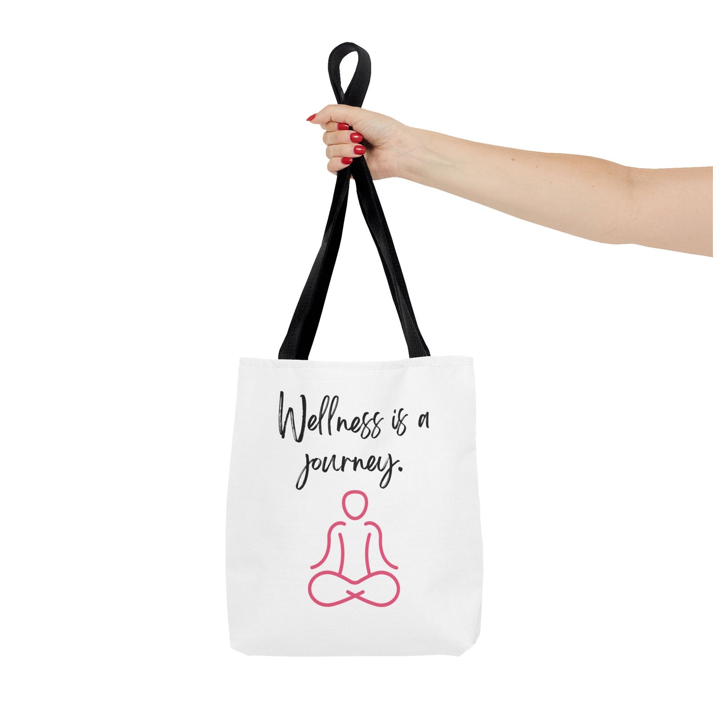 Wellness is a Journey Tote Bag - Motivational Yoga Bag for Mindfulness & Self-Care