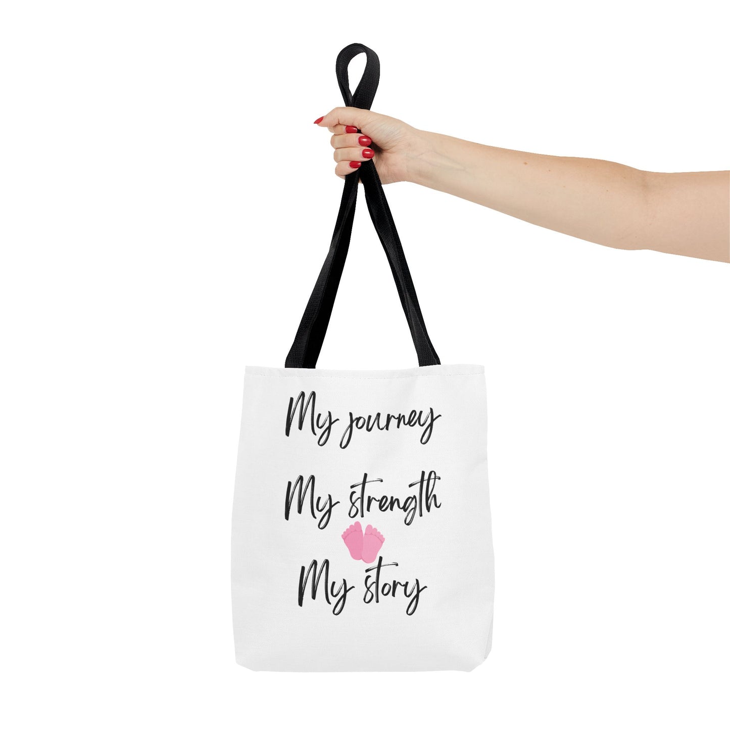 Inspirational Tote Bag - 'My Journey, My Strength, My Story'