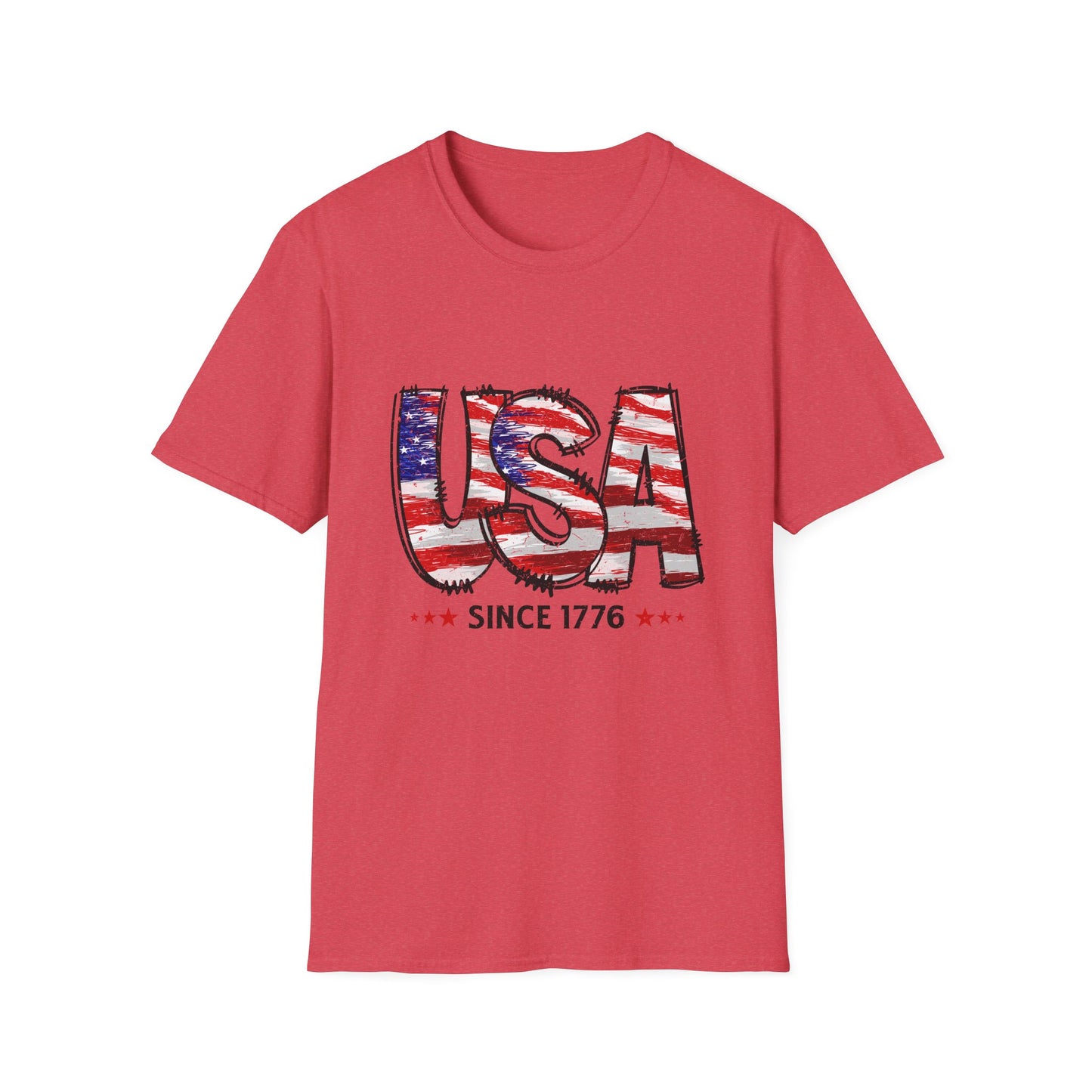 USA Flag Graphic T-Shirt, Vintage USA Tee, Independence Day Shirt, Patriotic Apparel