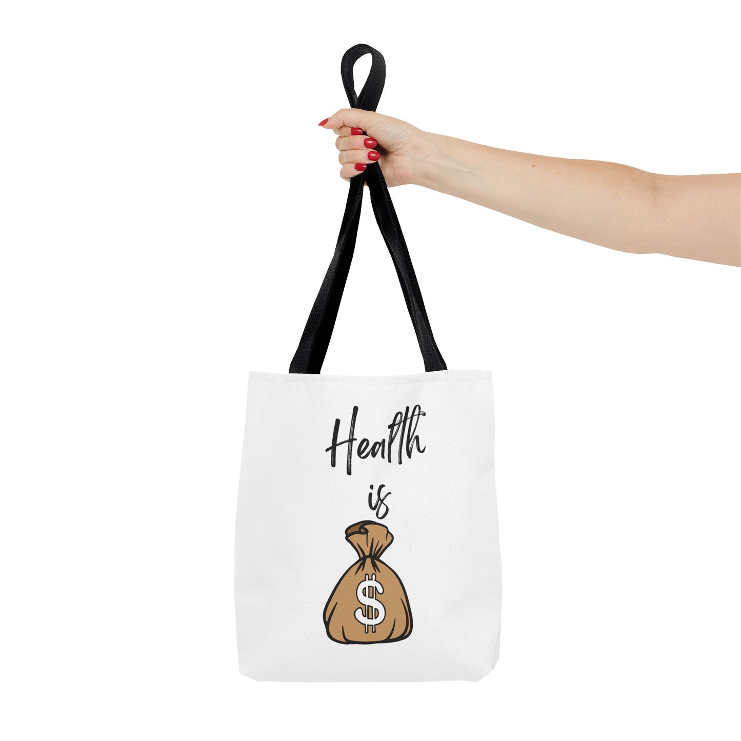 Health is Wealth Tote Bag - Motivational Quote for Health Enthusiasts