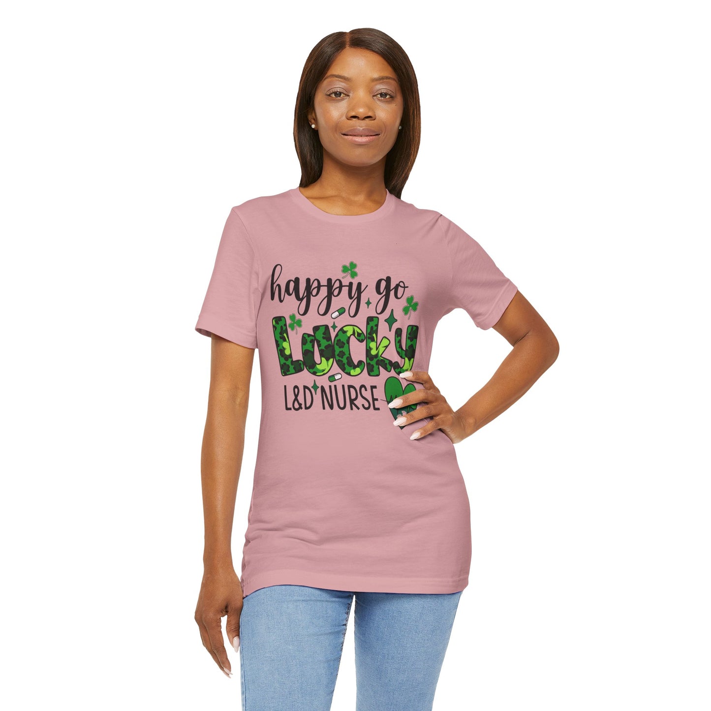 Happy Go Lucky Unisex Nurse Tee - St. Patrick's Day Shirt
