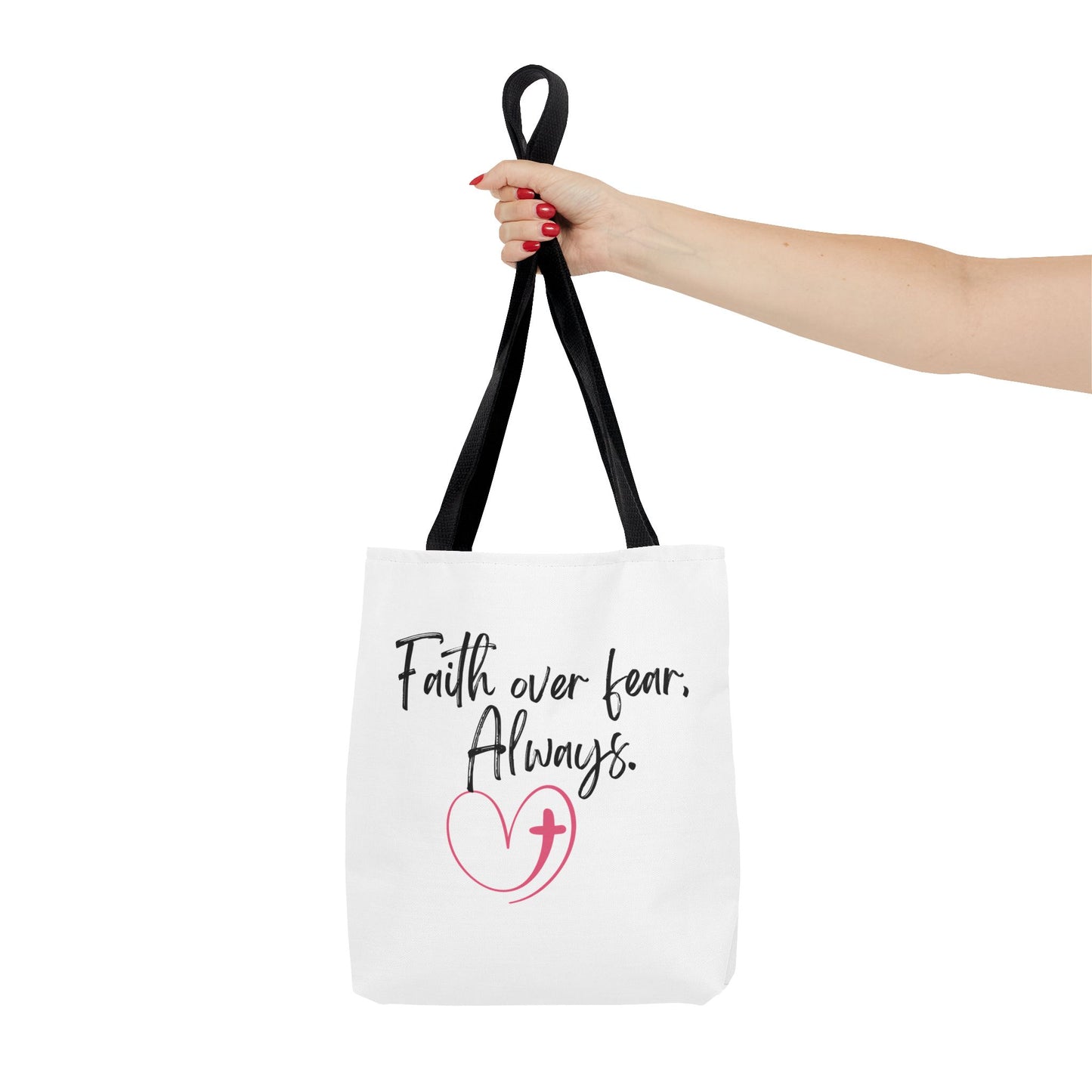 Faith Over Fear Tote Bag - Inspirational Carryall for Everyday Use