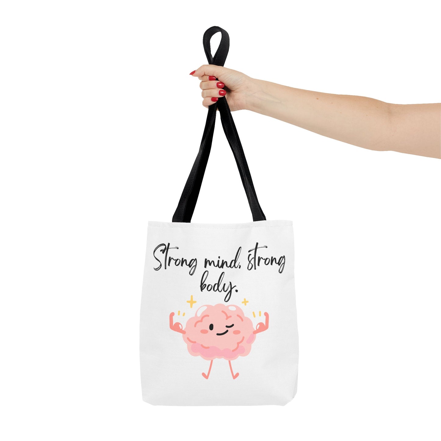 Strong Mind Strong Body Tote Bag – Fun & Motivational Design for Everyday Use