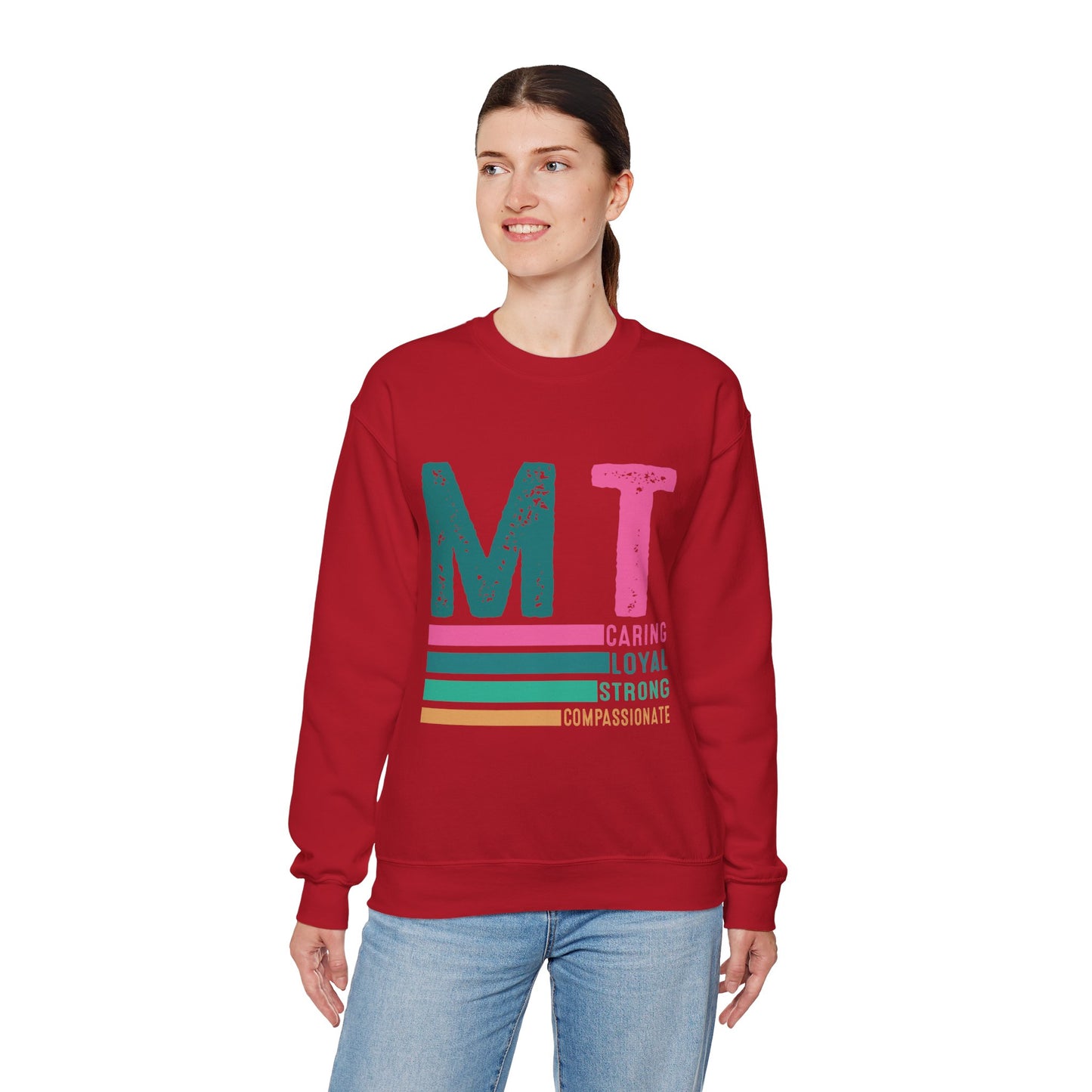 Caring Loyal Strong Unisex Sweatshirt - Compassionate Message Apparel