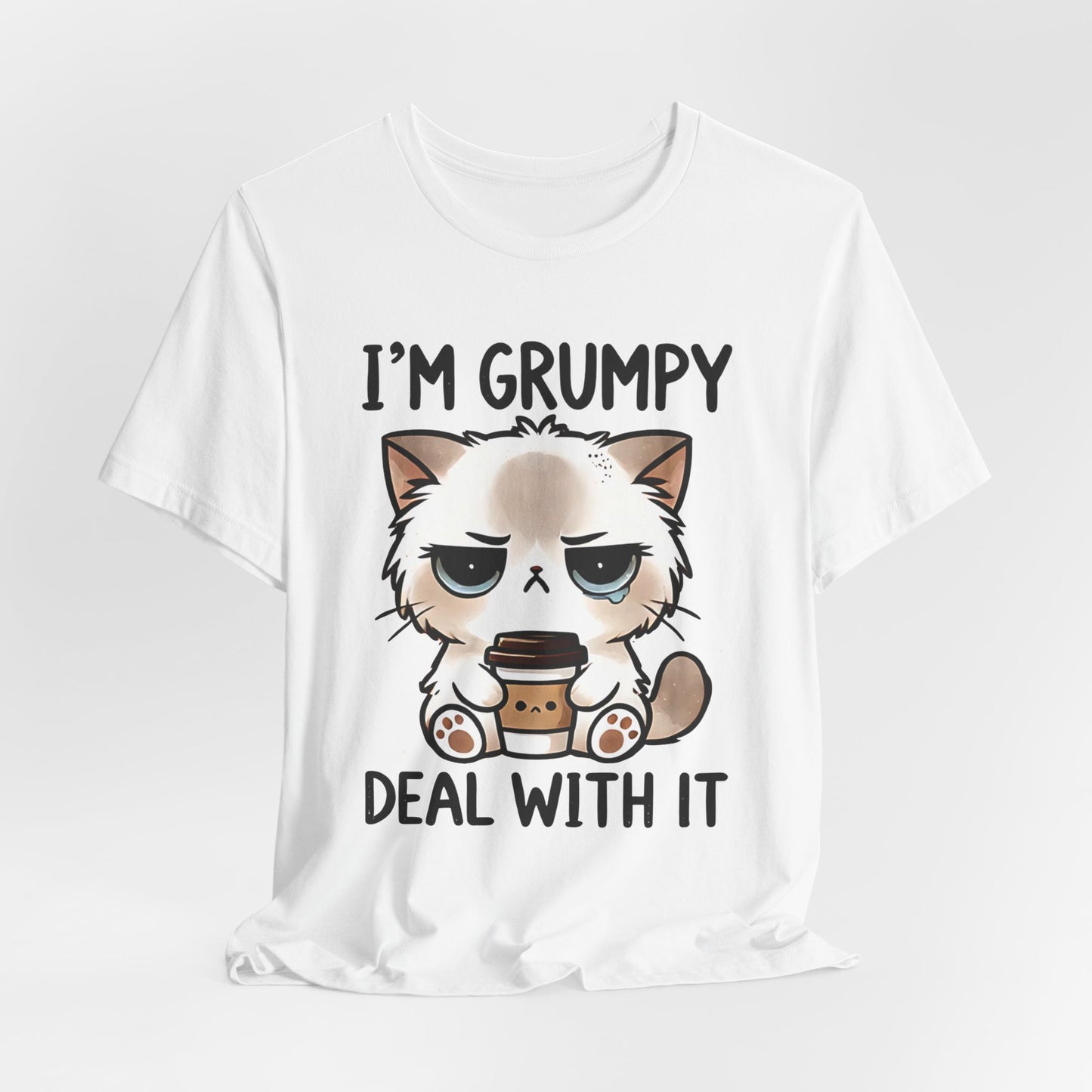 Grumpy Cat Coffee Tee - Unisex Jersey Short Sleeve Shirt