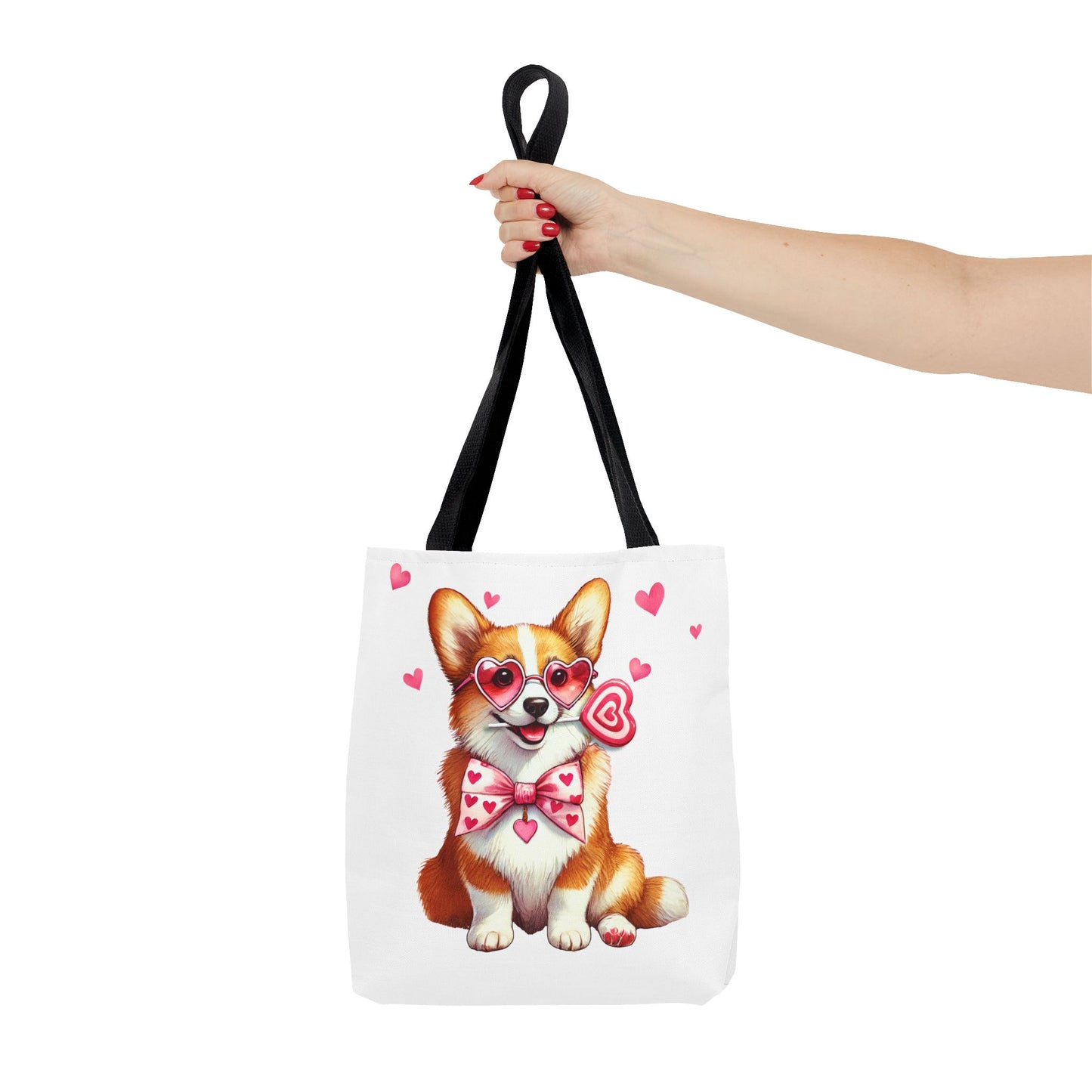 Cute Corgi Love Tote Bag - Perfect for Valentine's Day and Dog Lovers