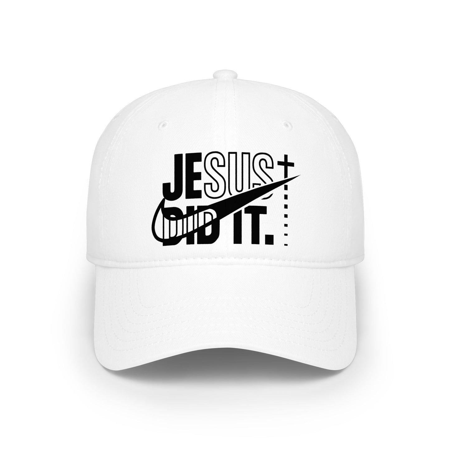 Baseball Cap — "Jesus Did It" Christian Faith Dad Hat.