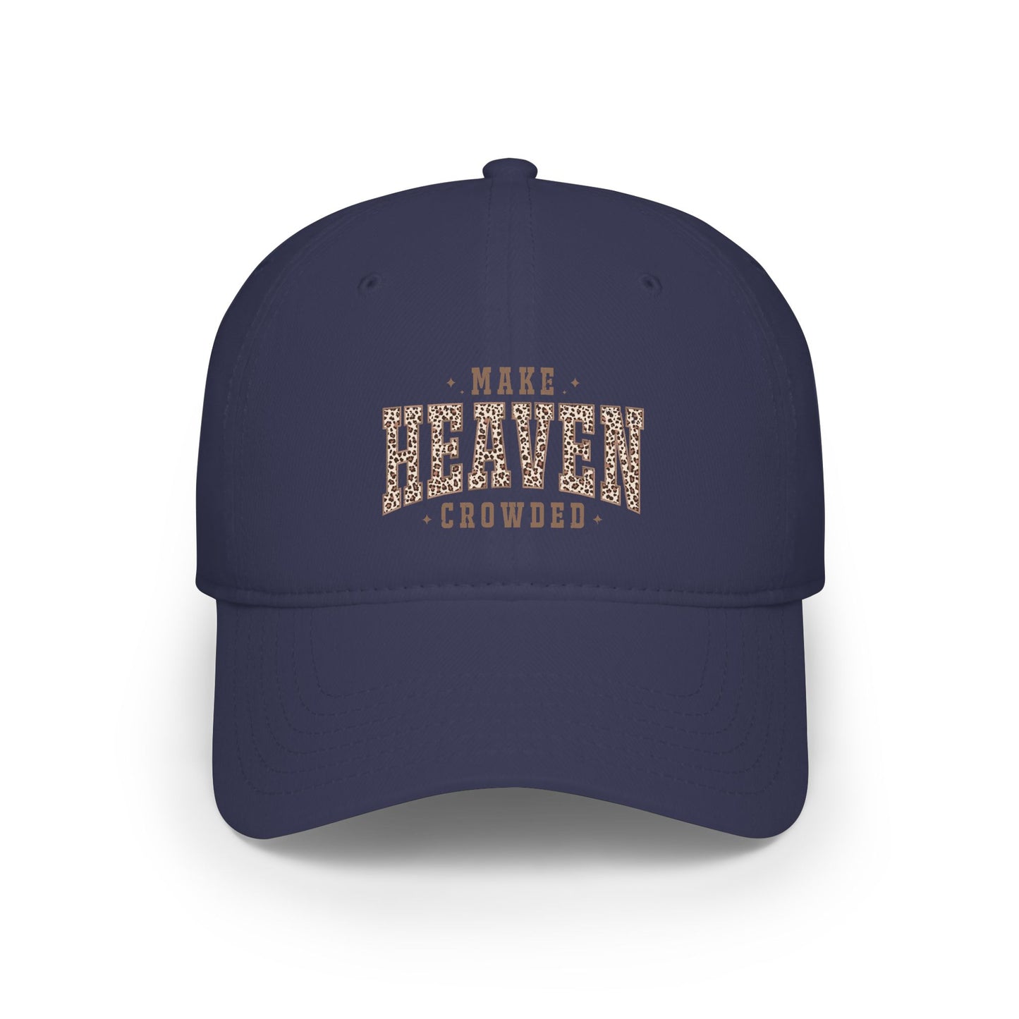 Heaven Crowded Red Baseball Cap — Vintage Floral 'Heaven' Embroidered Hat
