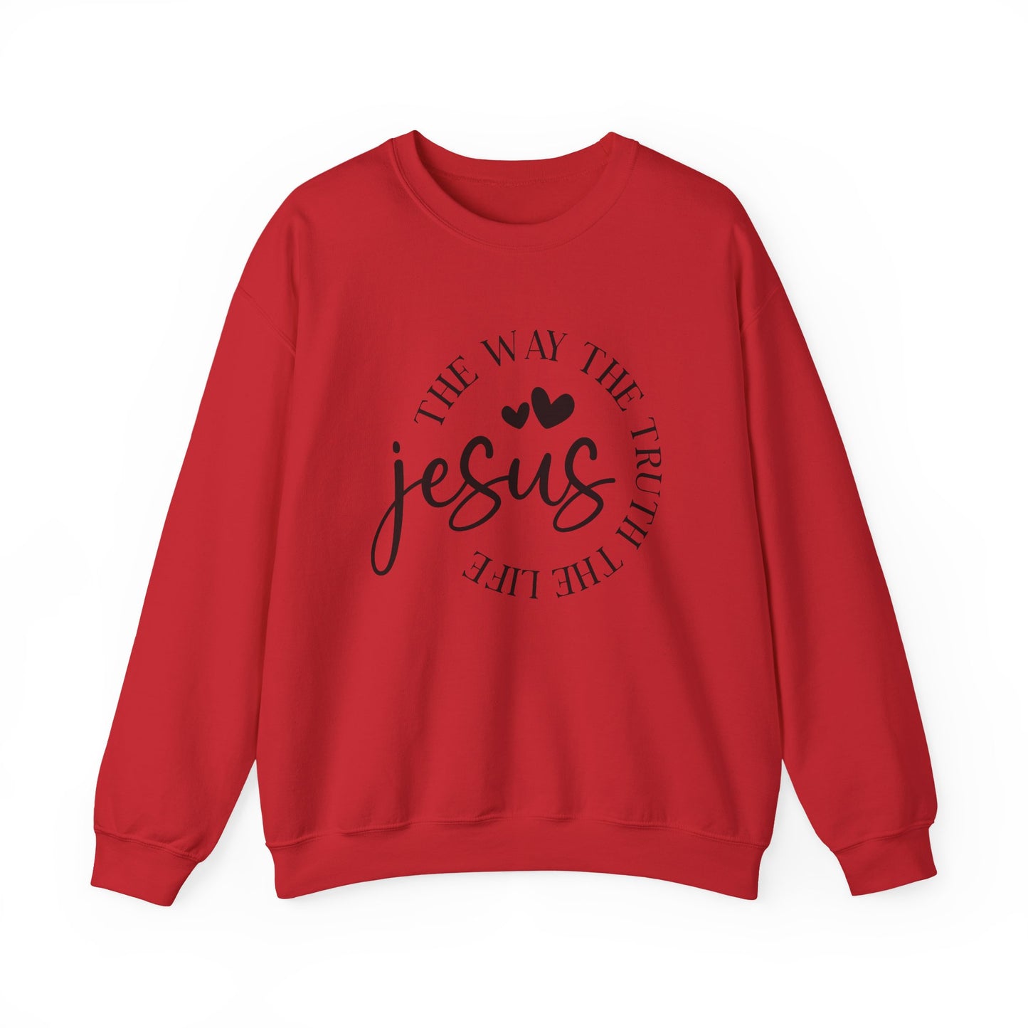 Jesus Crewneck Sweatshirt — "The Way The Truth The Life" Christian Pullover
