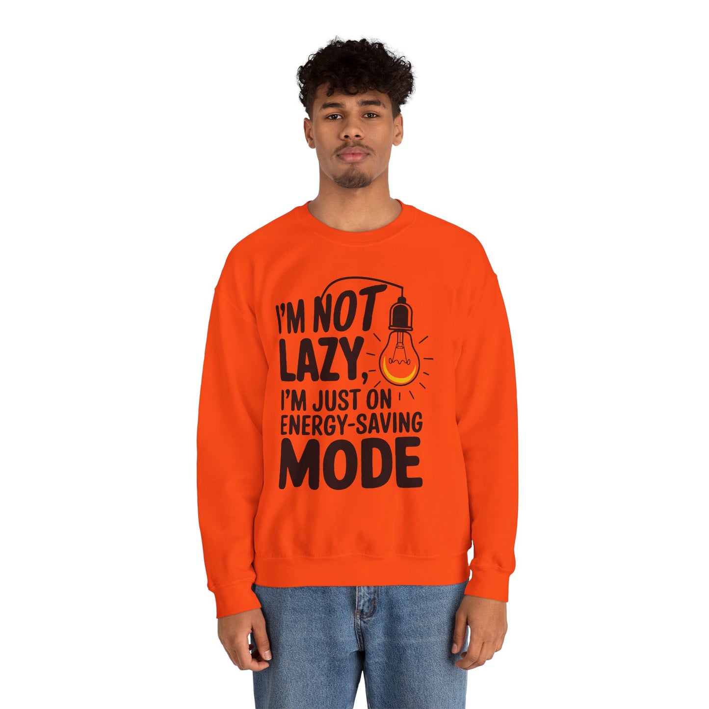 Funny Energy-Saving Mode Sweatshirt | Unisex Heavy Blend Crewneck