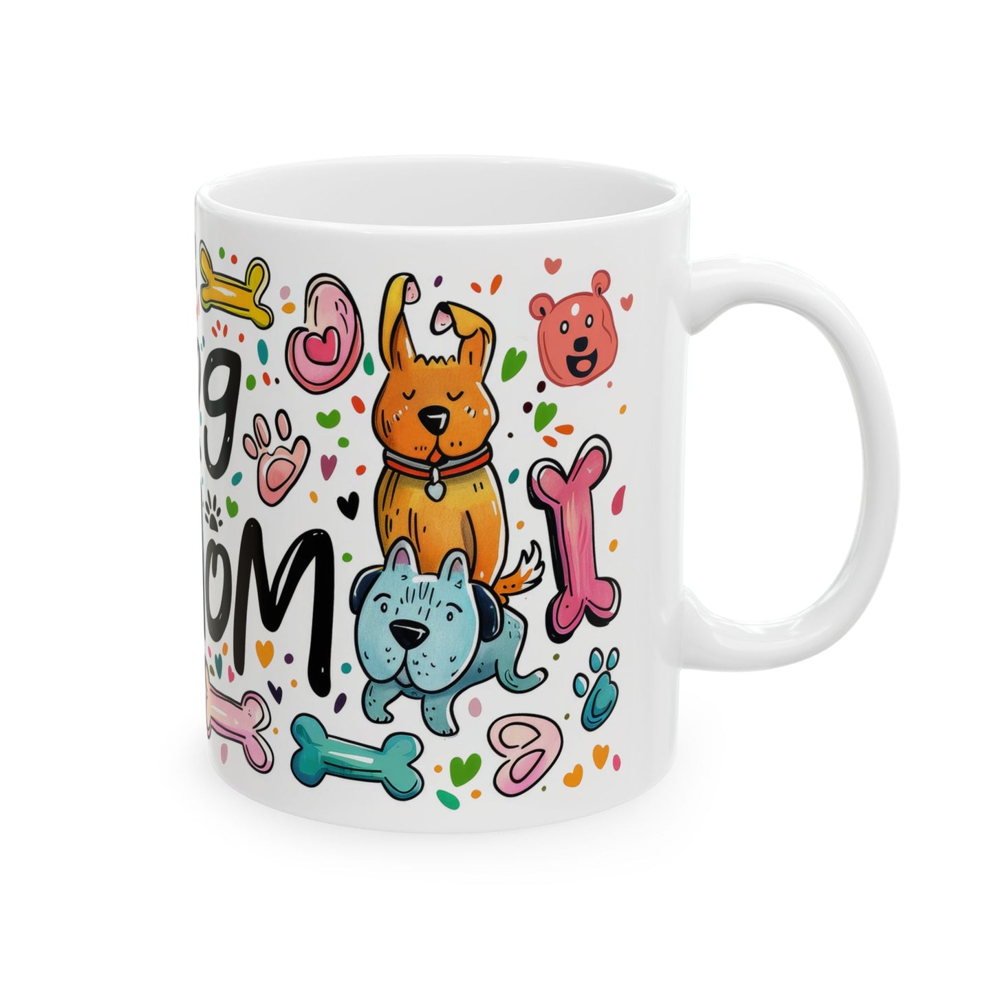 Dog Mom Ceramic Mug | Fun Pet Lover Coffee Cup | Perfect Gift for Dog Owners