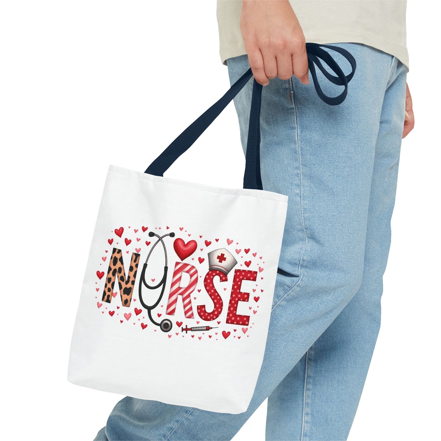Cute Nurse Tote Bag - Heart Design - Perfect Gift for Nurses