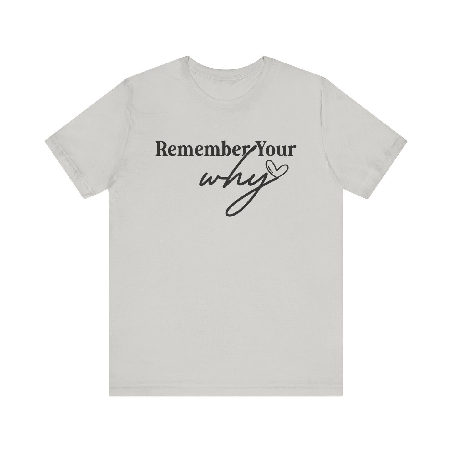 Motivational Unisex Jersey Tee - "Remember Your Why"