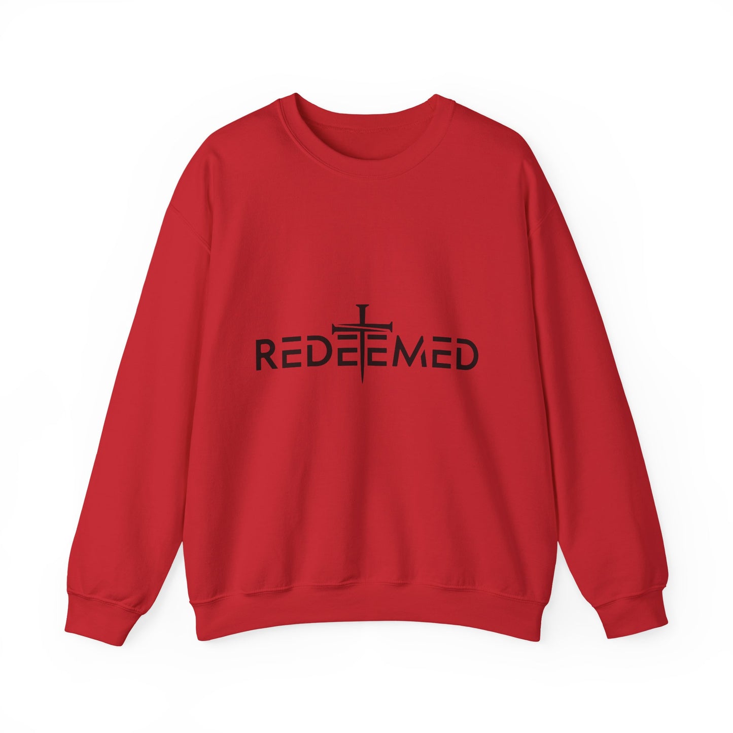 Redeemed Crewneck Sweatshirt — Christian Faith Cross Pullover