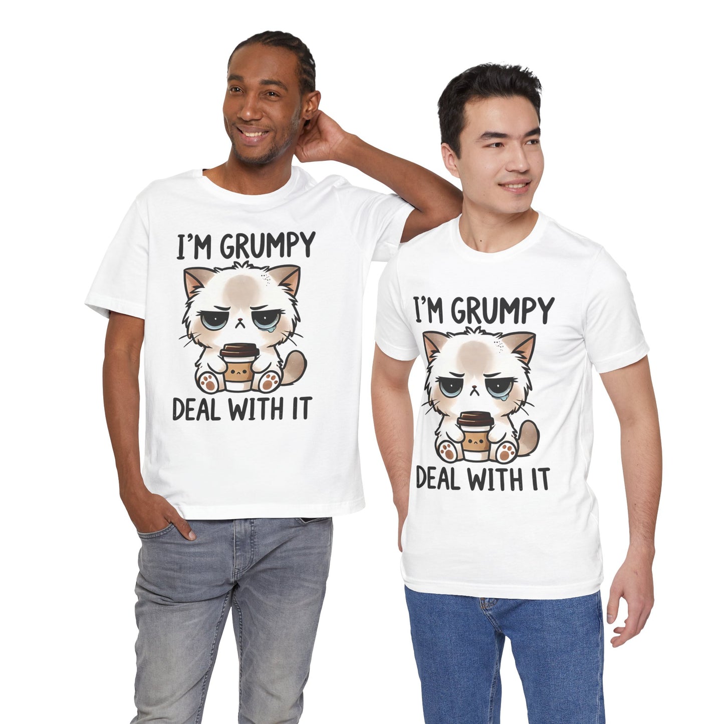 Grumpy Cat Coffee Tee - Unisex Jersey Short Sleeve Shirt