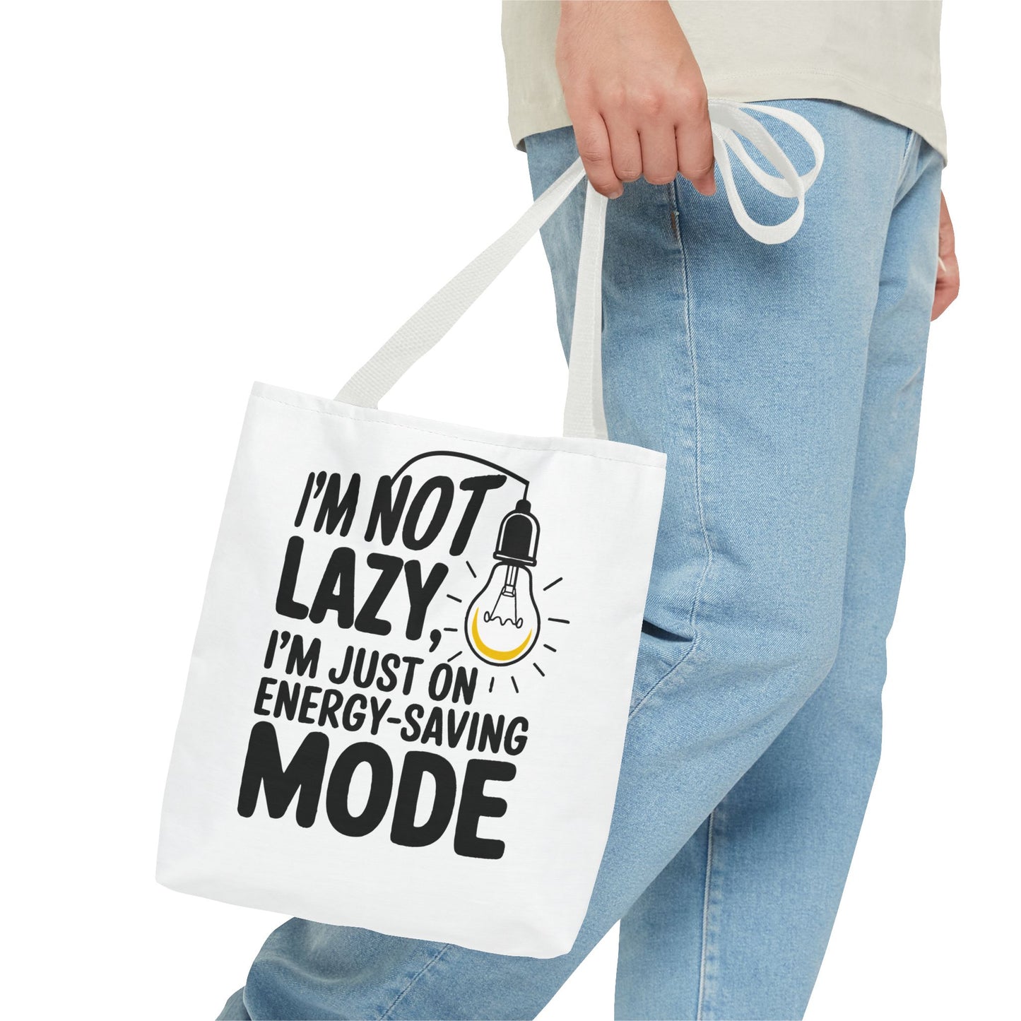 Funny Energy-Saving Mode Tote Bag - Ideal Gift for Relaxed Individuals