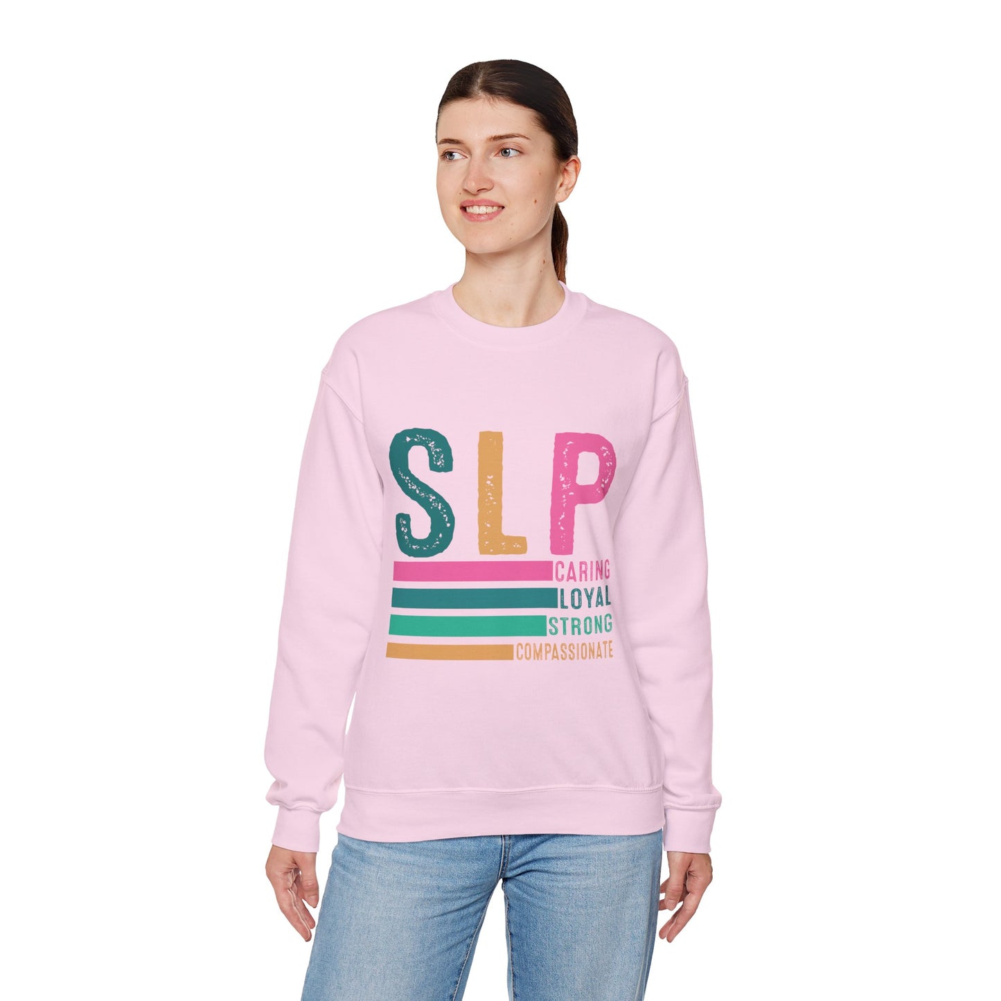 Caring Loyal Strong Crewneck Sweatshirt