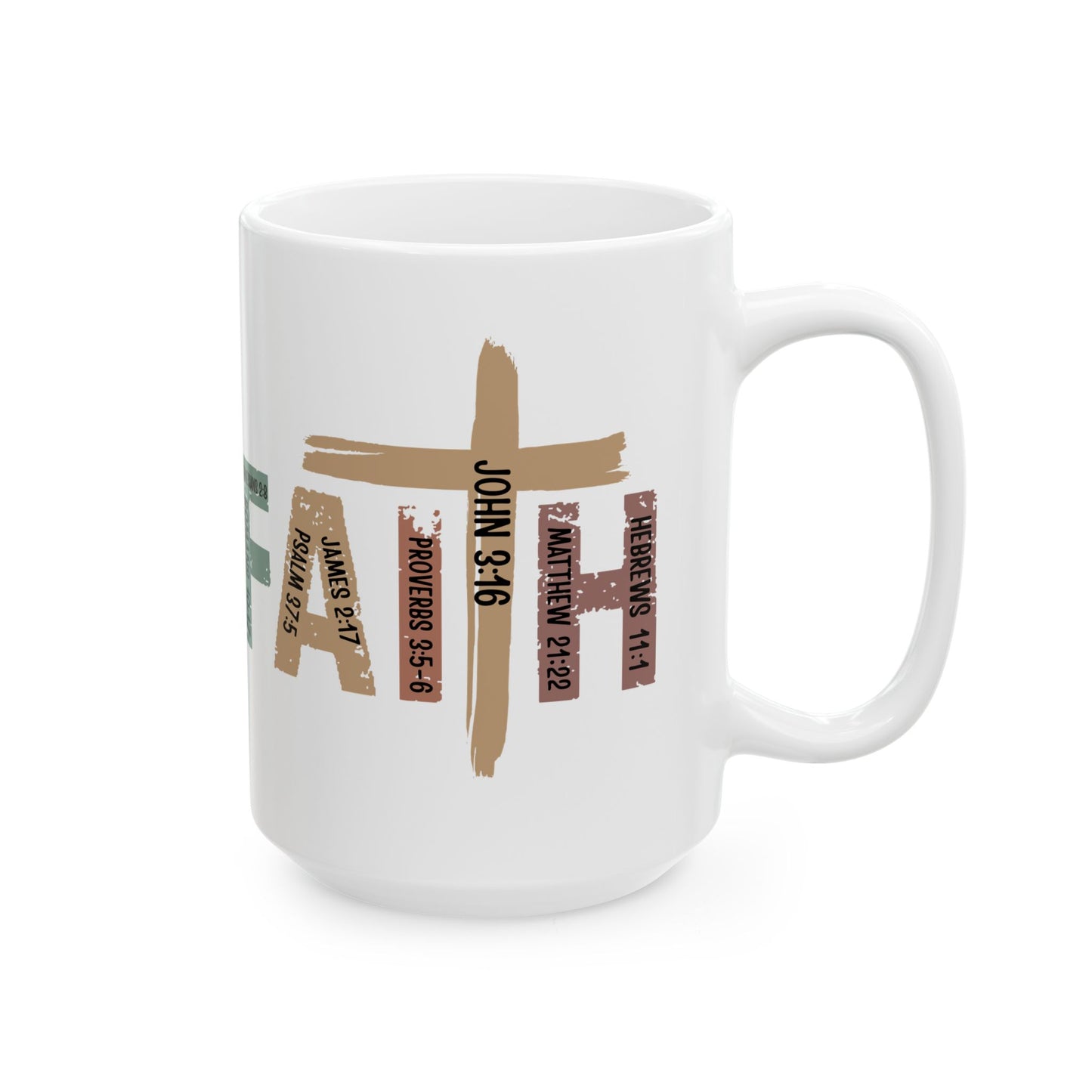 Bible Verse Cross Mug — Inspirational Scripture Coffee Cup (11oz & 15oz)