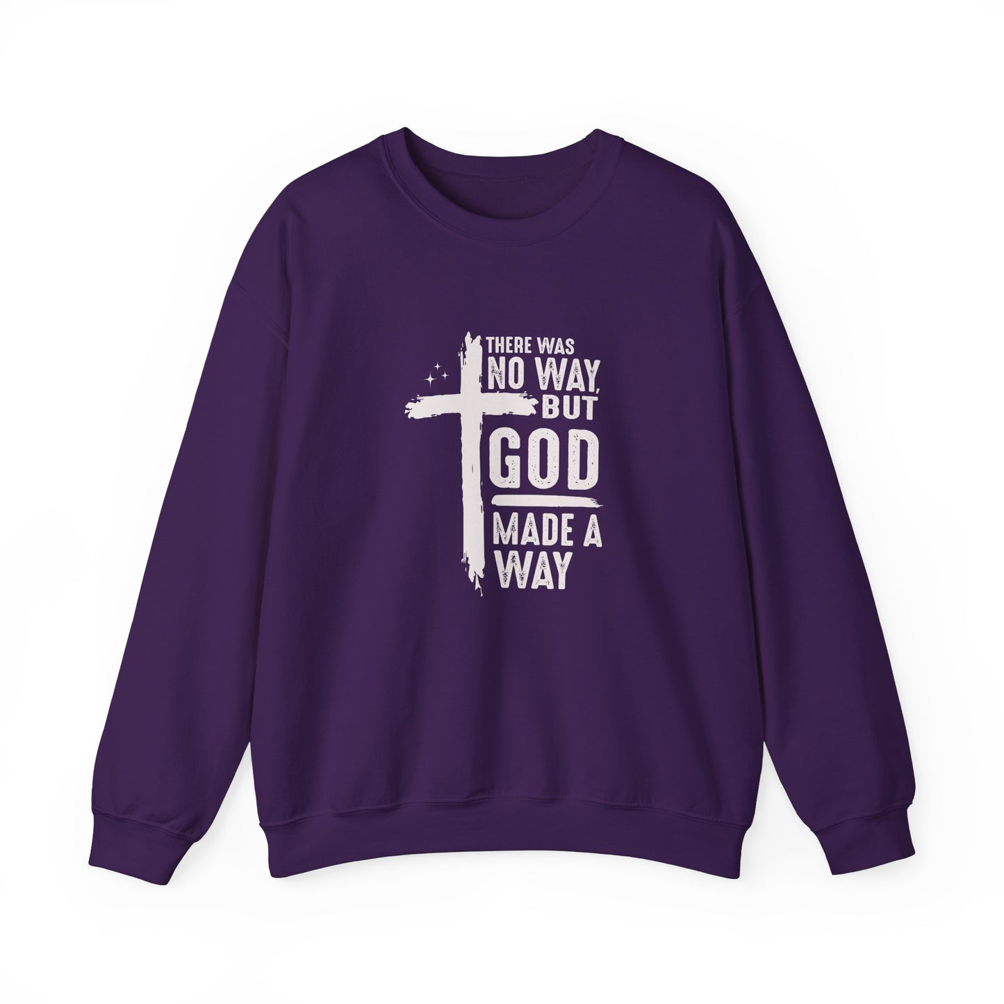Inspirational Christian Crewneck Sweatshirt - 'God Made a Way'