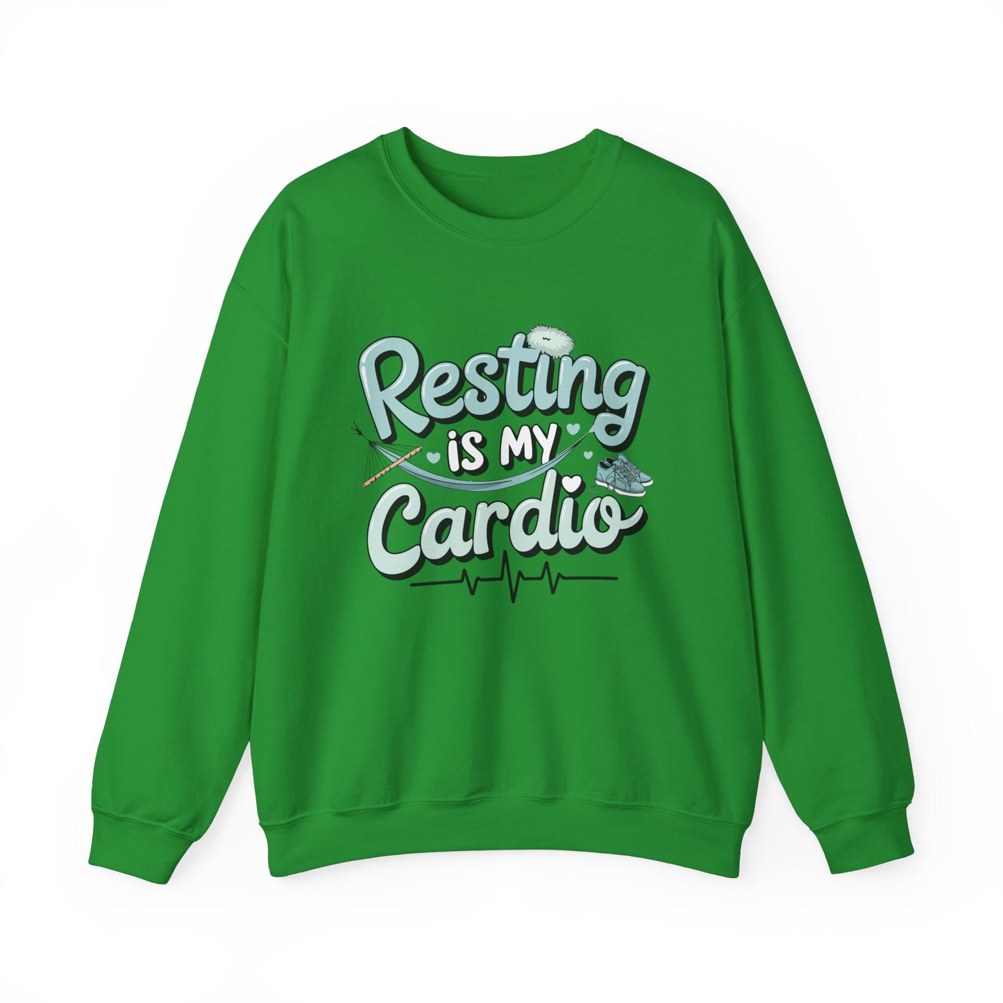 Resting is My Cardio Sweatshirt - Cozy Unisex Heavy Blend Crewneck