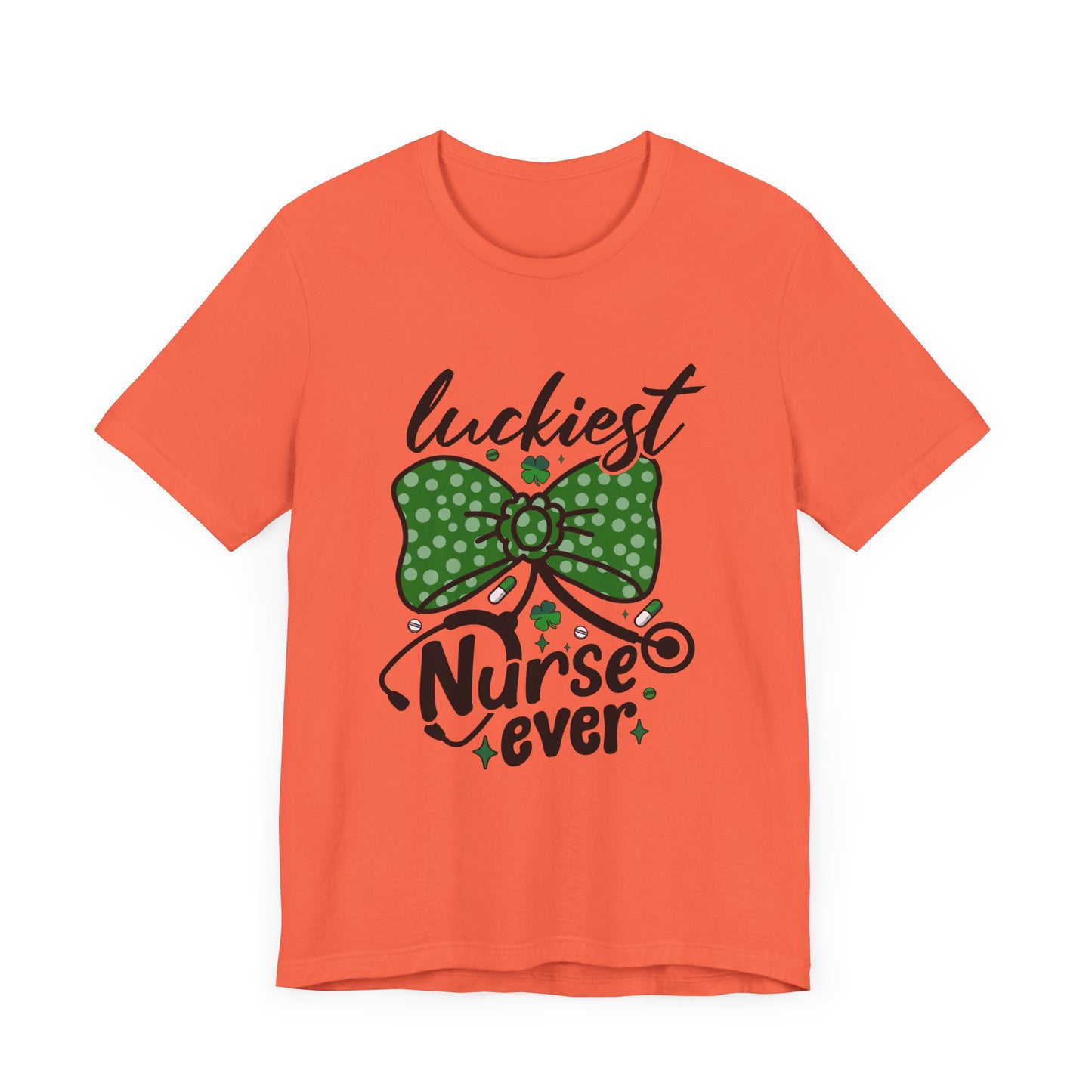Luckiest Nurse Ever Unisex Short Sleeve Tee - Perfect for St. Patrick's Day