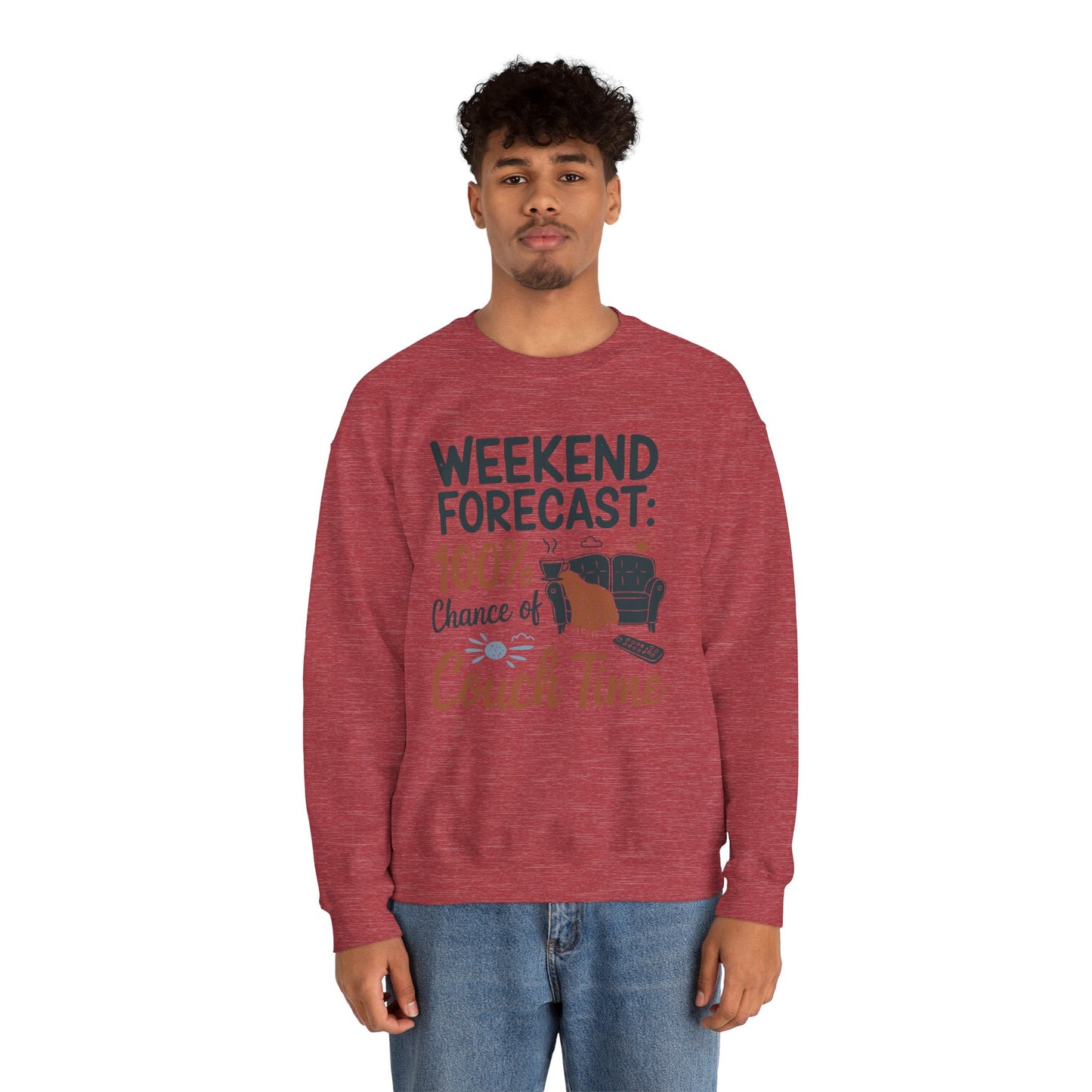 Weekend Forecast Couch Time Unisex Sweatshirt