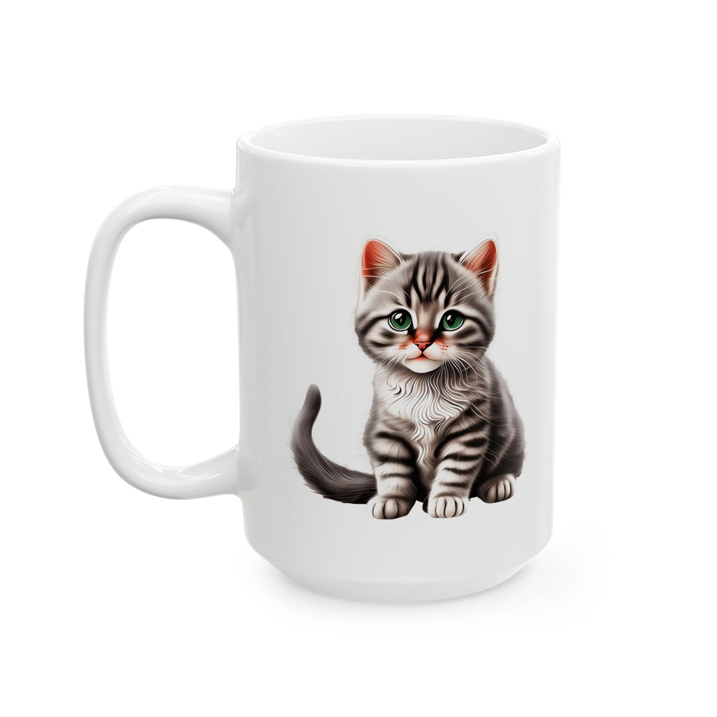 Cute Kitten Ceramic Mug — Coffee Cup (11oz & 15oz)