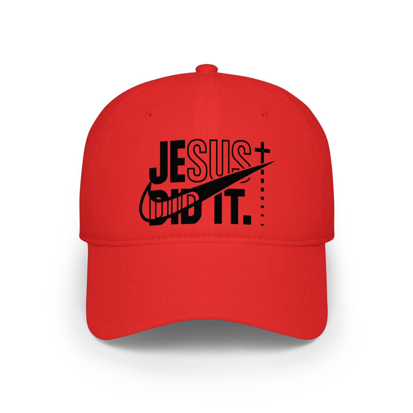 Baseball Cap — "Jesus Did It" Christian Faith Dad Hat.