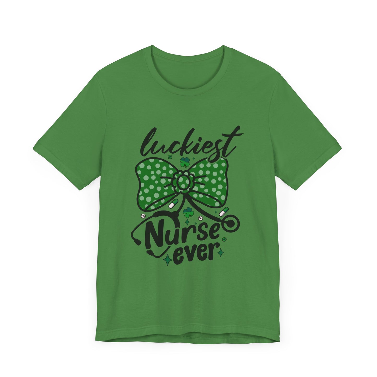 Luckiest Nurse Ever Unisex Short Sleeve Tee - Perfect for St. Patrick's Day