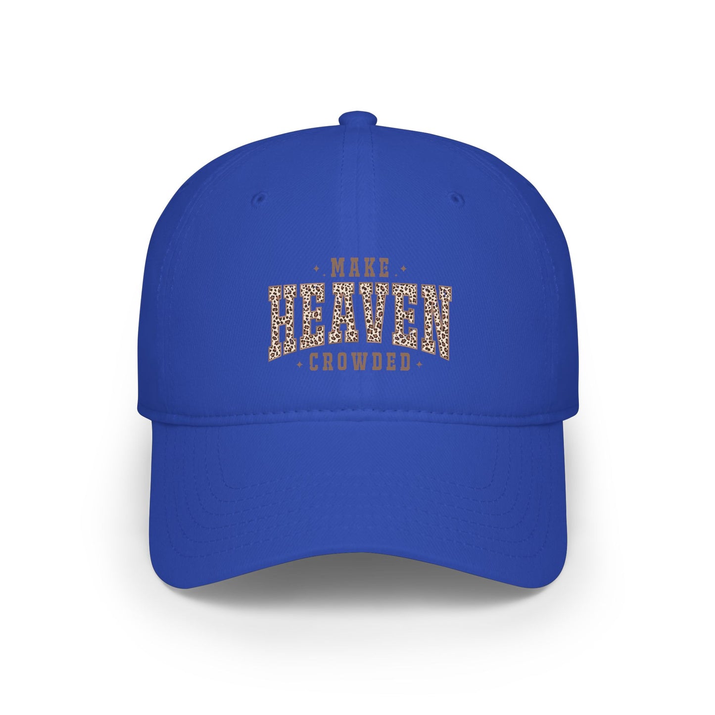 Heaven Crowded Red Baseball Cap — Vintage Floral 'Heaven' Embroidered Hat