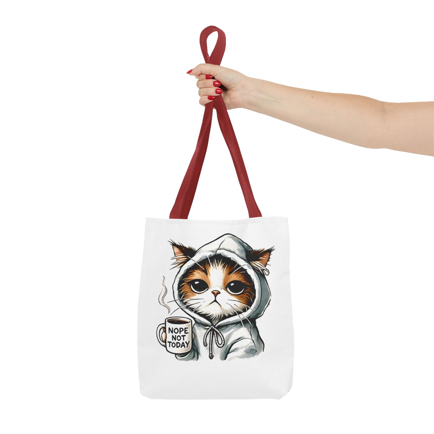 Cute Cat Tote Bag - "Nope Not Today" Design