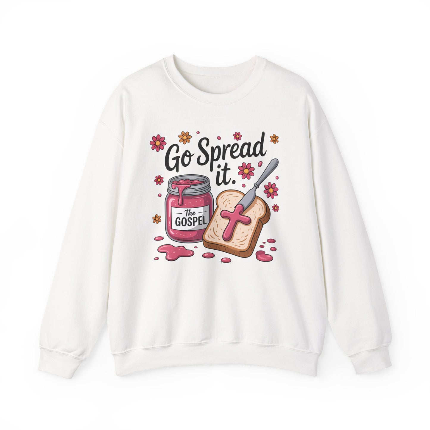 Go Spread It Gospel Sweatshirt – Christian Faith Spread the Gospel Graphic Crewneck