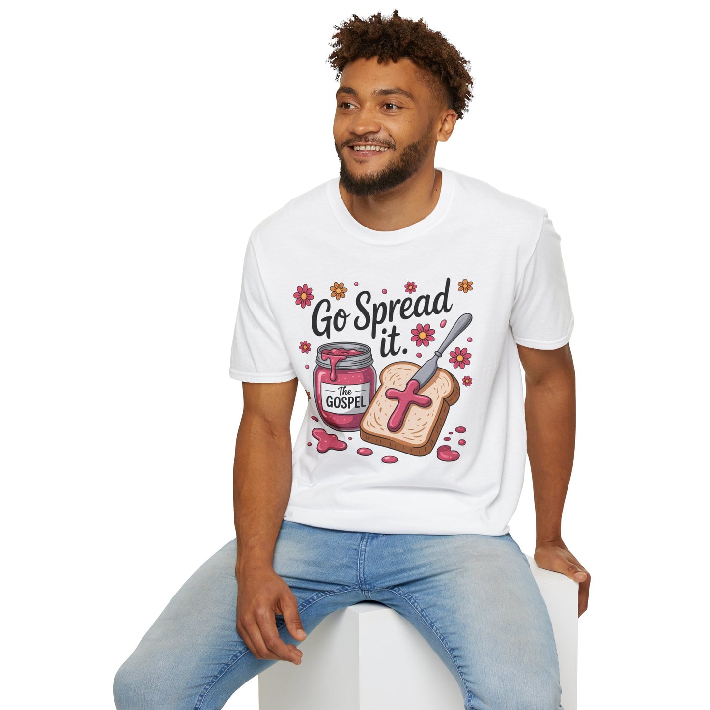 Christian T-Shirt — "Go Spread It" Gospel Jam Toast Tee
