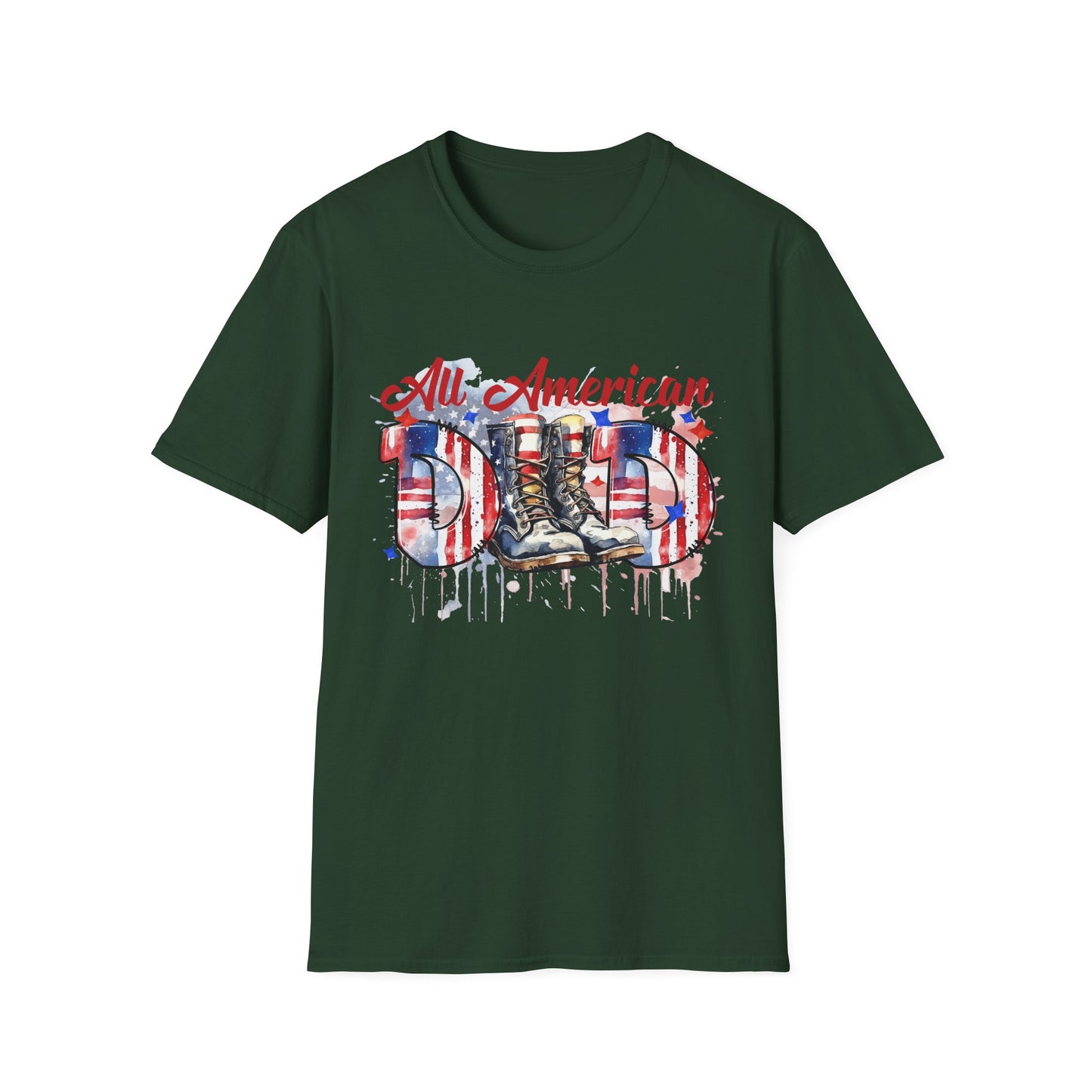 All American Dad T-Shirt | Patriotic Tee, Father's Day Gift