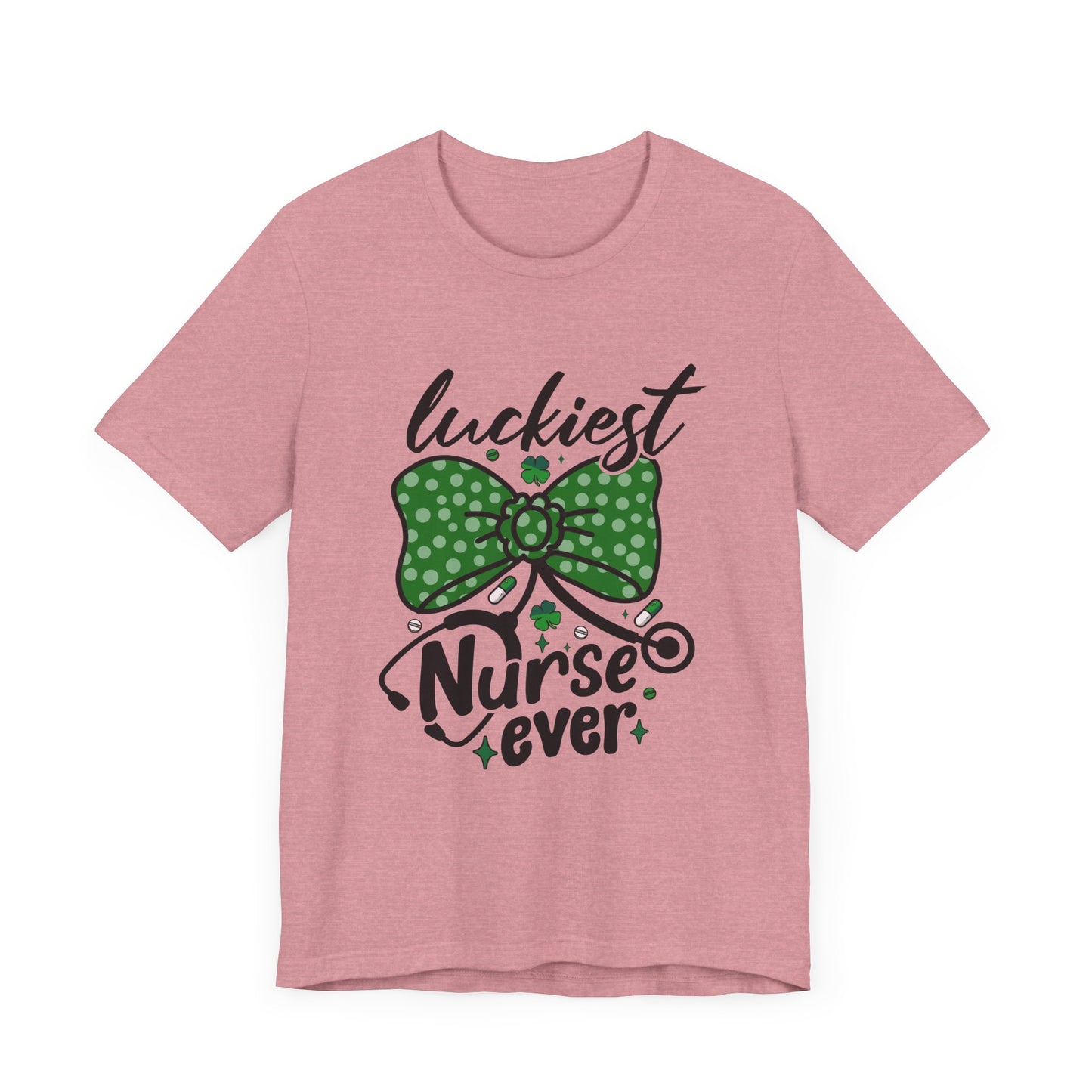 Luckiest Nurse Ever Unisex Short Sleeve Tee - Perfect for St. Patrick's Day