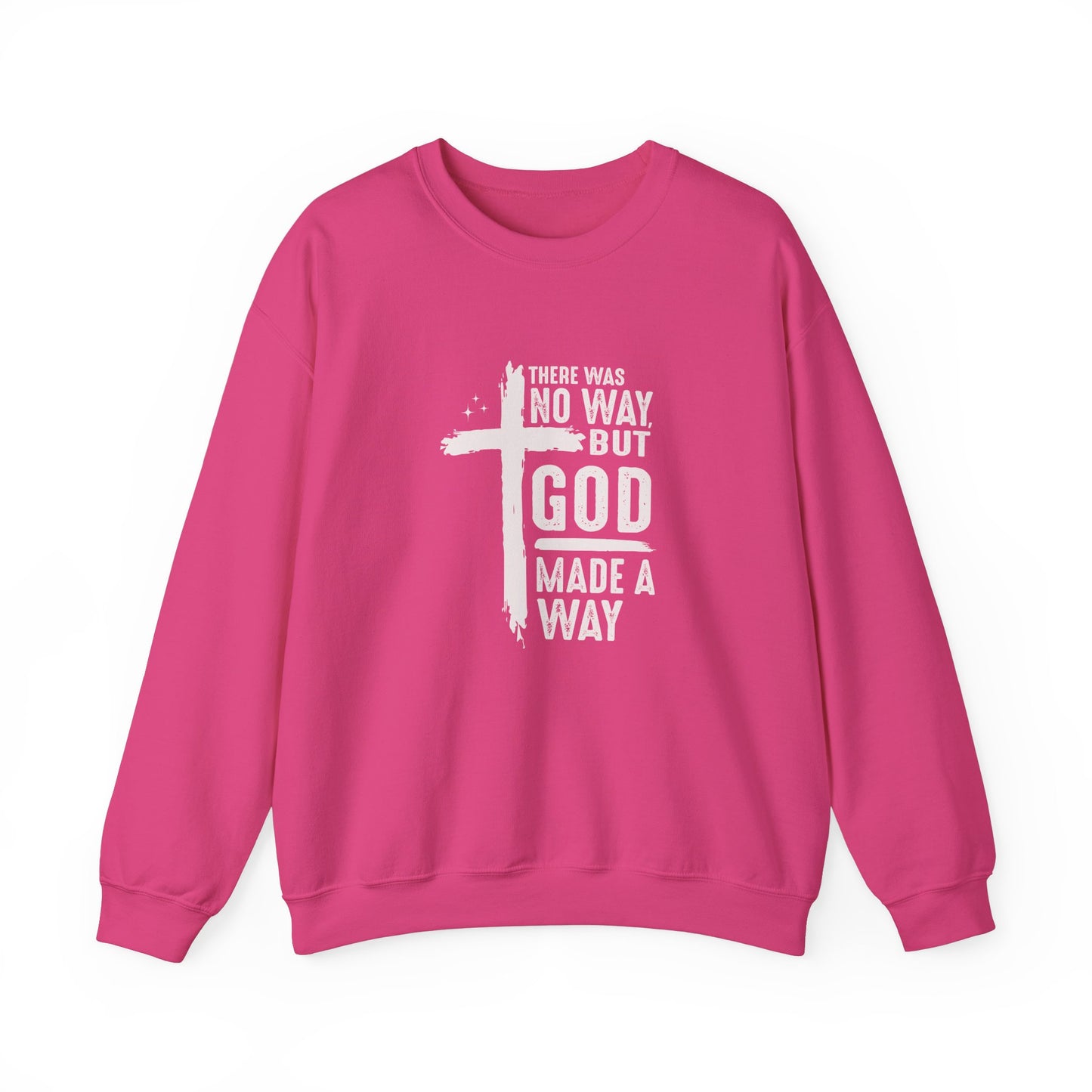 Inspirational Christian Crewneck Sweatshirt - 'God Made a Way'