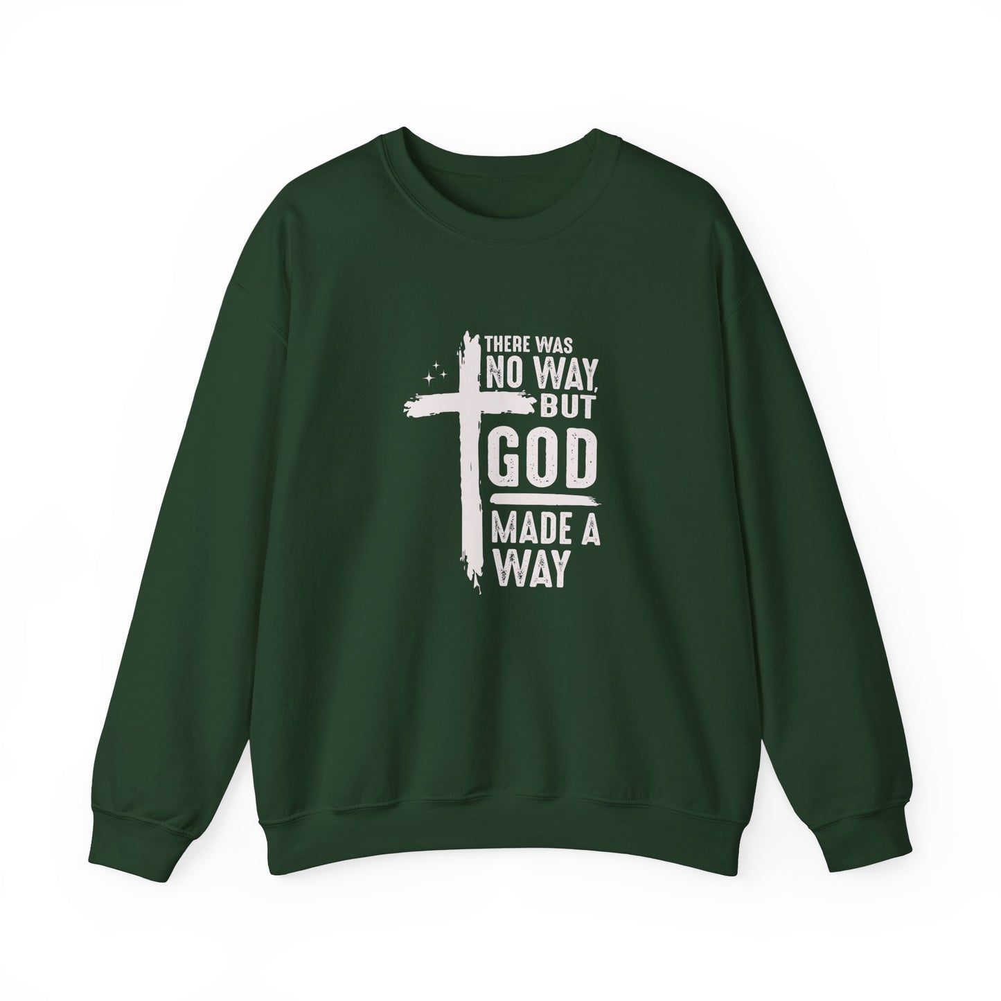 Inspirational Christian Crewneck Sweatshirt - 'God Made a Way'
