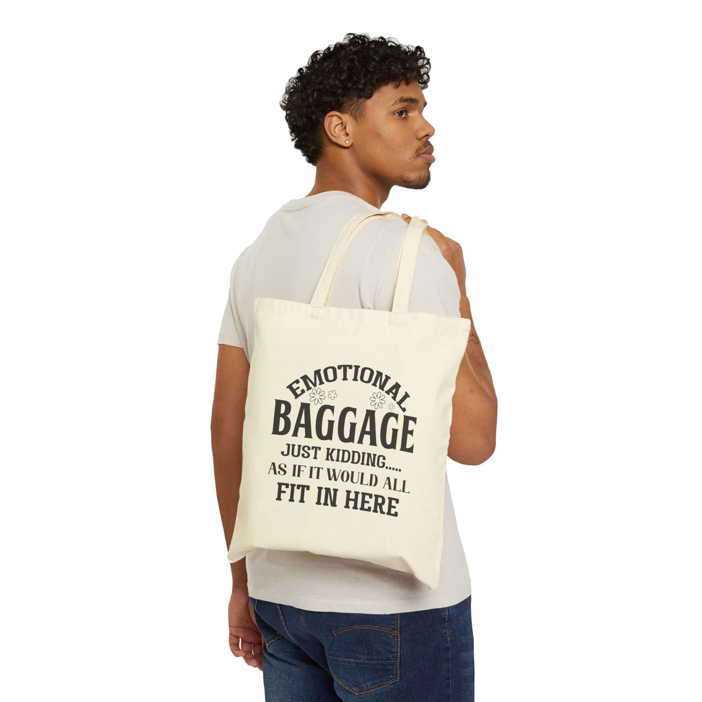 Funny Emotional Baggage Canvas Tote Bag - Perfect for Gifting and Everyday Use