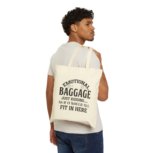 Funny Emotional Baggage Canvas Tote Bag - Perfect for Gifting and Everyday Use