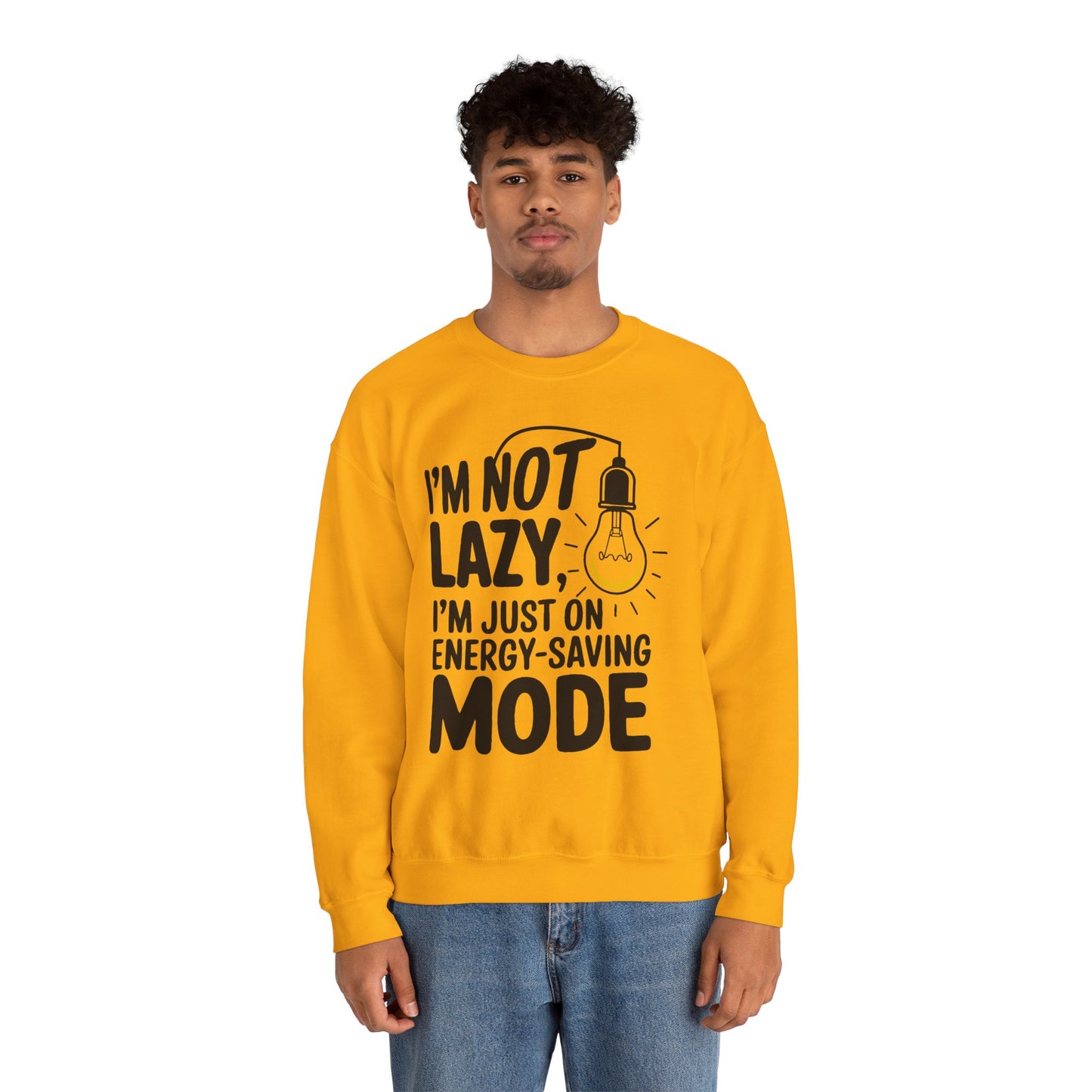 Funny Energy-Saving Mode Sweatshirt | Unisex Heavy Blend Crewneck