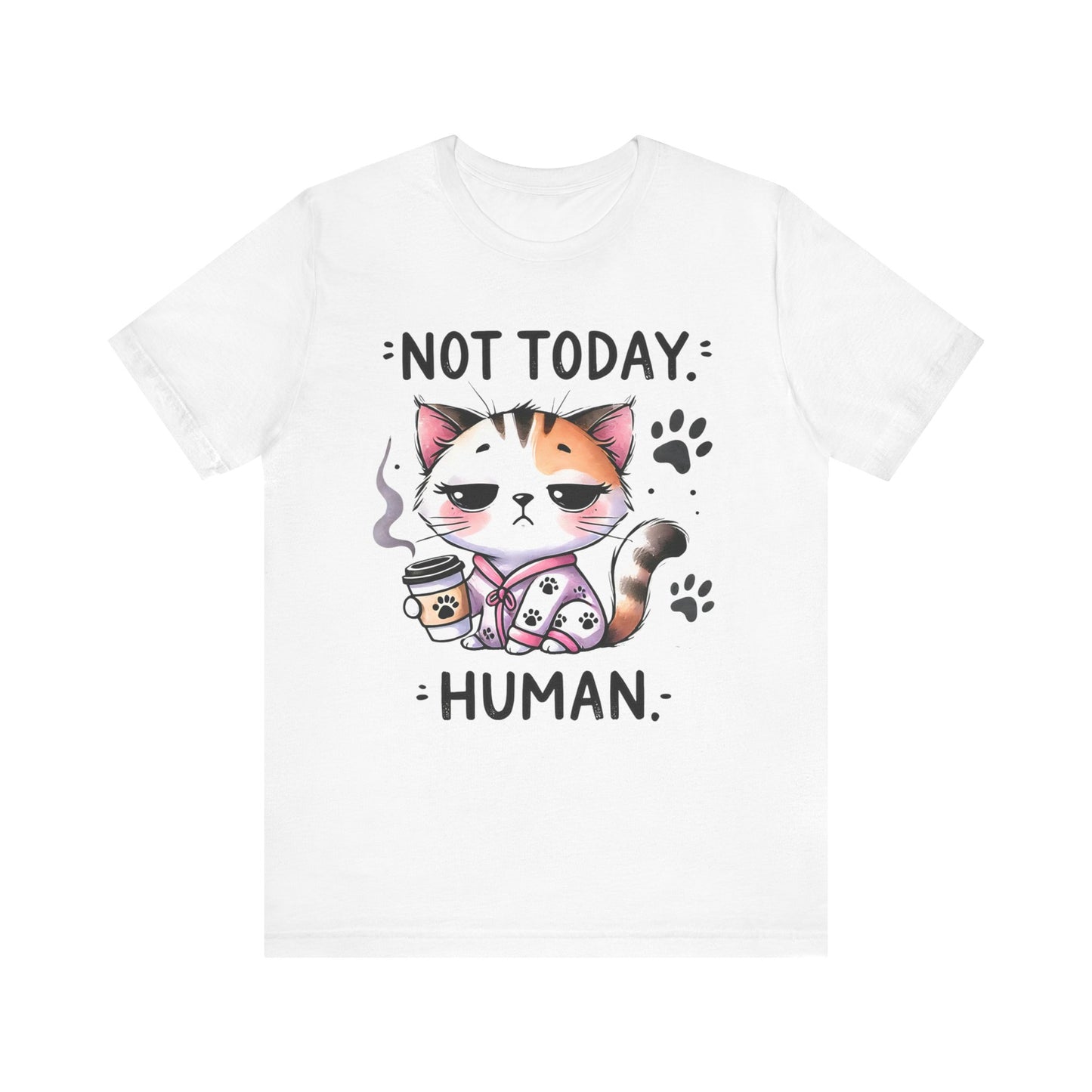 Funny Cat Lover Tee – 'Not Today, Human' Unisex Jersey Short Sleeve T-Shirt