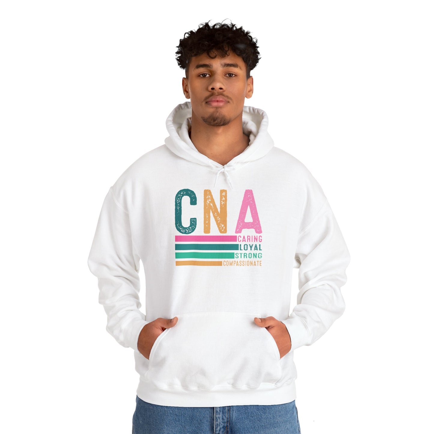 CNA Inspired Unisex Hoodie - Caring, Loyal, Strong, Compassionate Sweatshirt