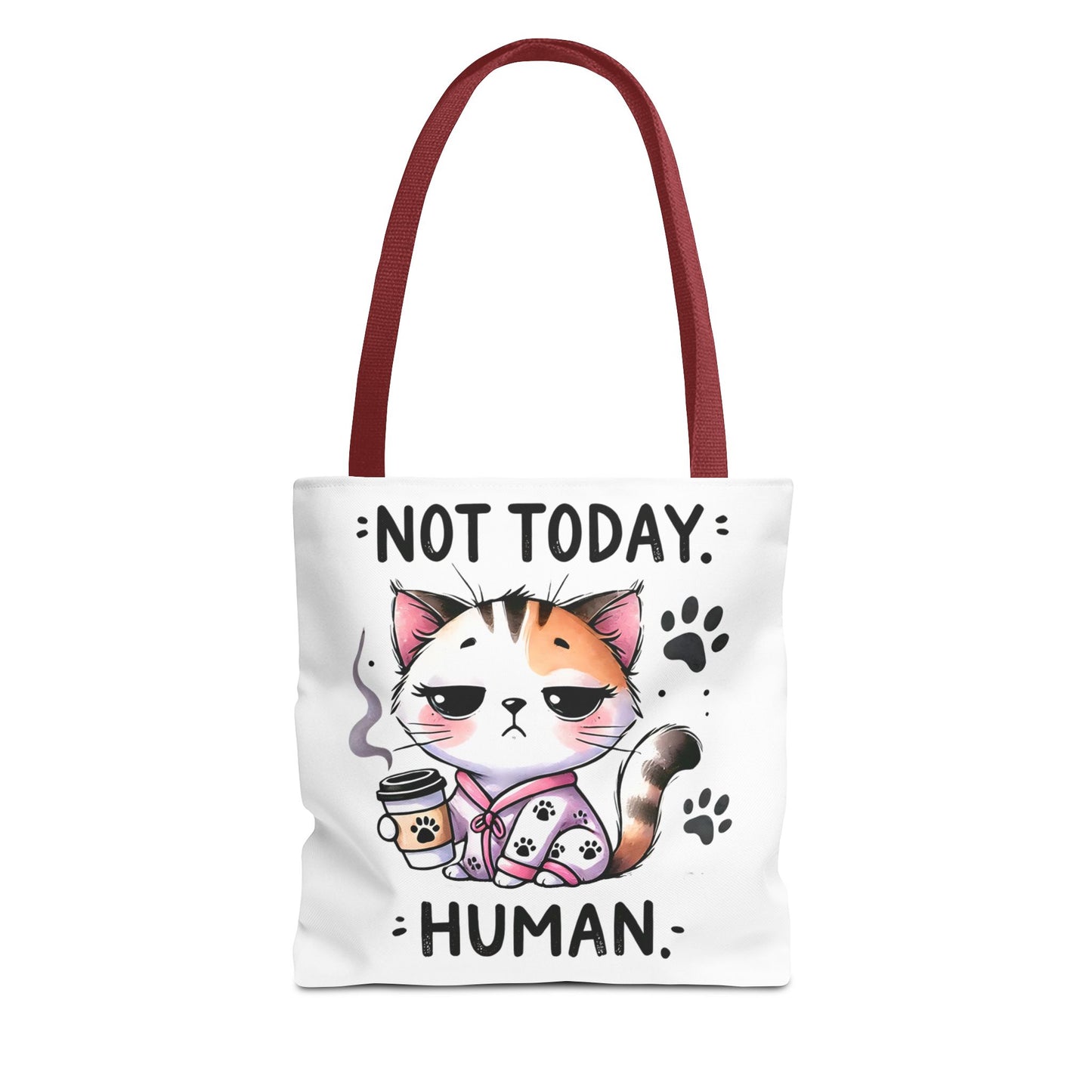 Cute Cat Tote Bag – "Not Today, Human" – Perfect for Cat Lovers & Everyday Use