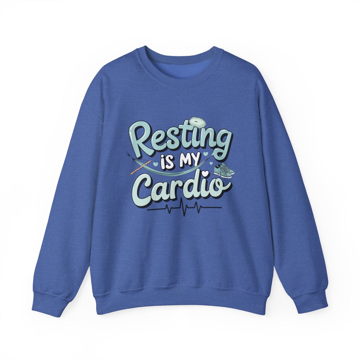 Resting is My Cardio Sweatshirt - Cozy Unisex Heavy Blend Crewneck