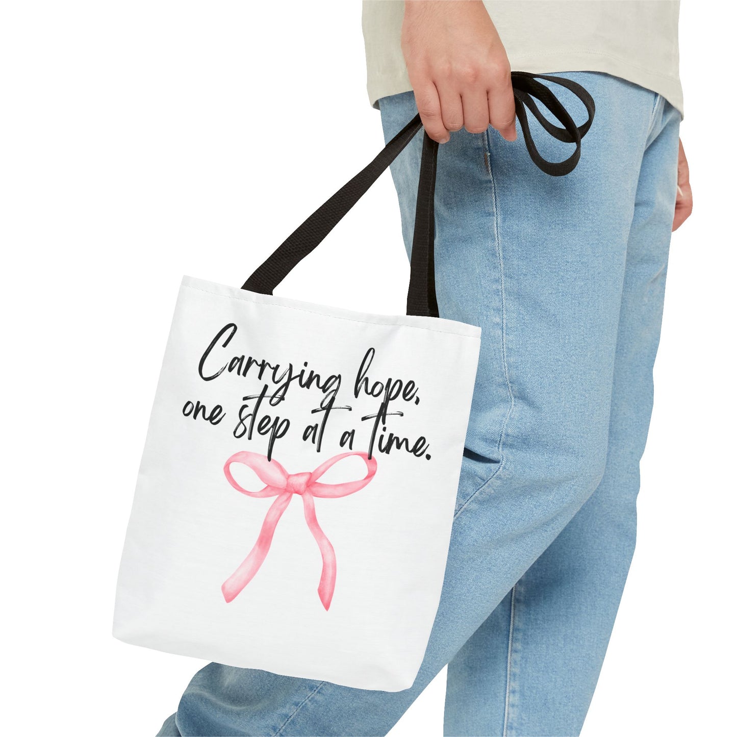 Inspirational Tote Bag - "Carrying Hope, One Step at a Time"