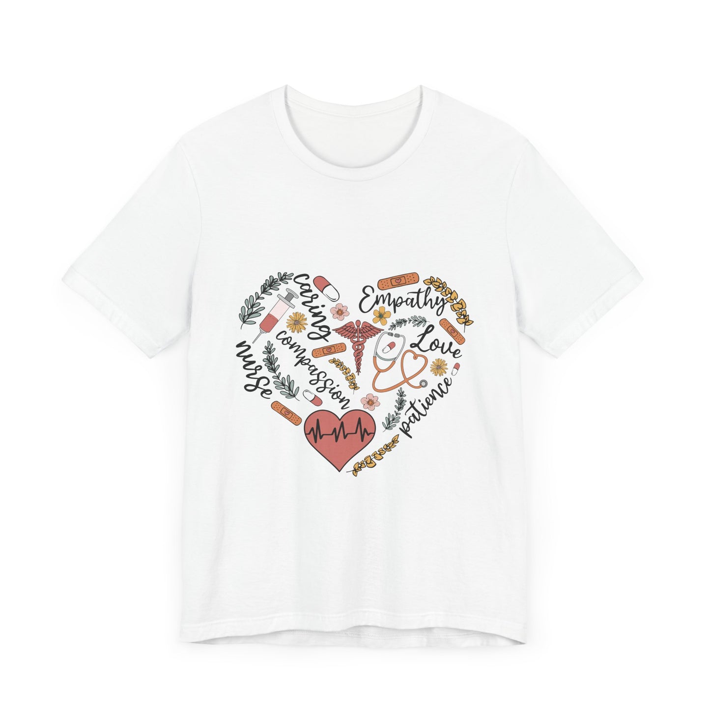 Empathy Heart Unisex Jersey Tee - Love & Caring Design for Compassionate Souls