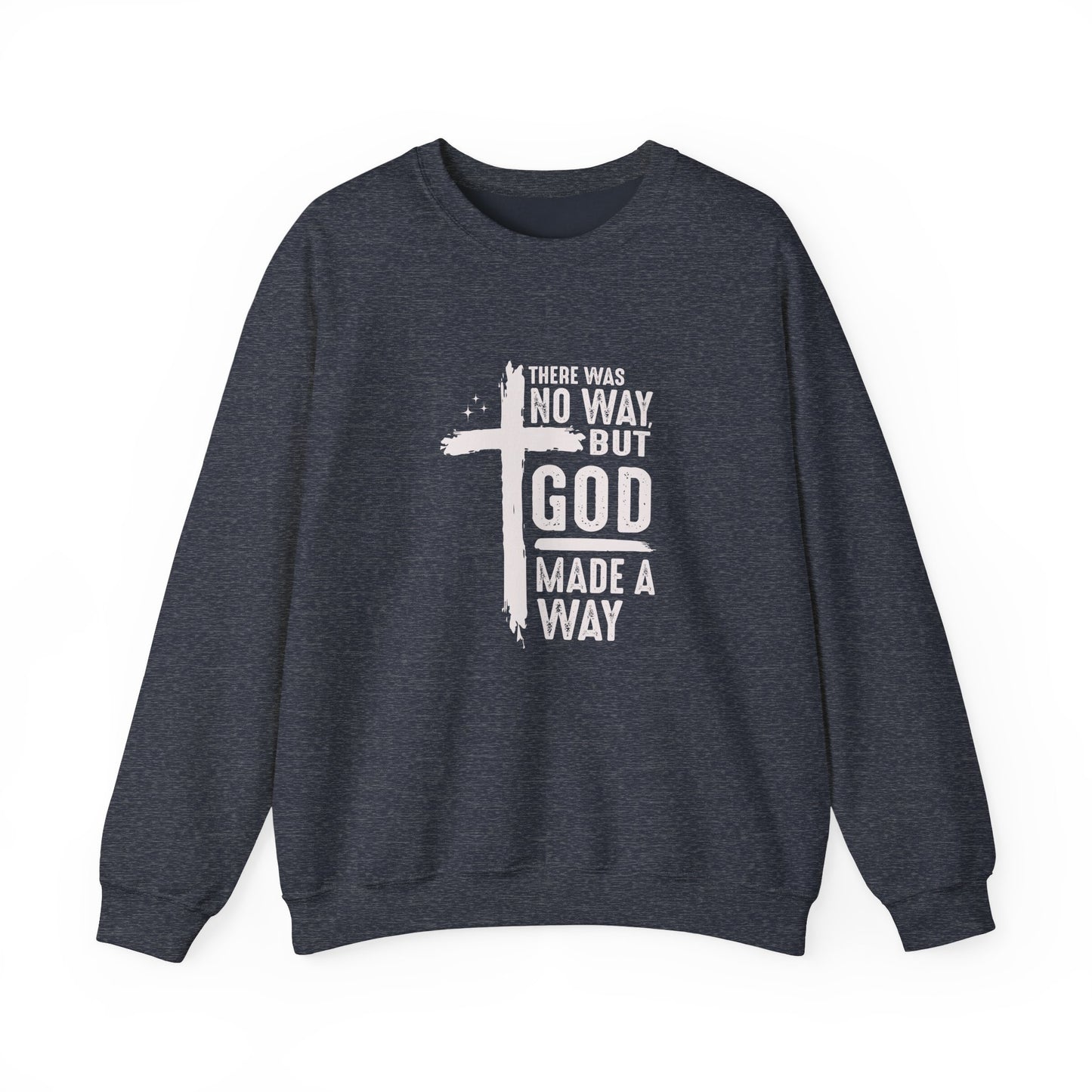Inspirational Christian Crewneck Sweatshirt - 'God Made a Way'