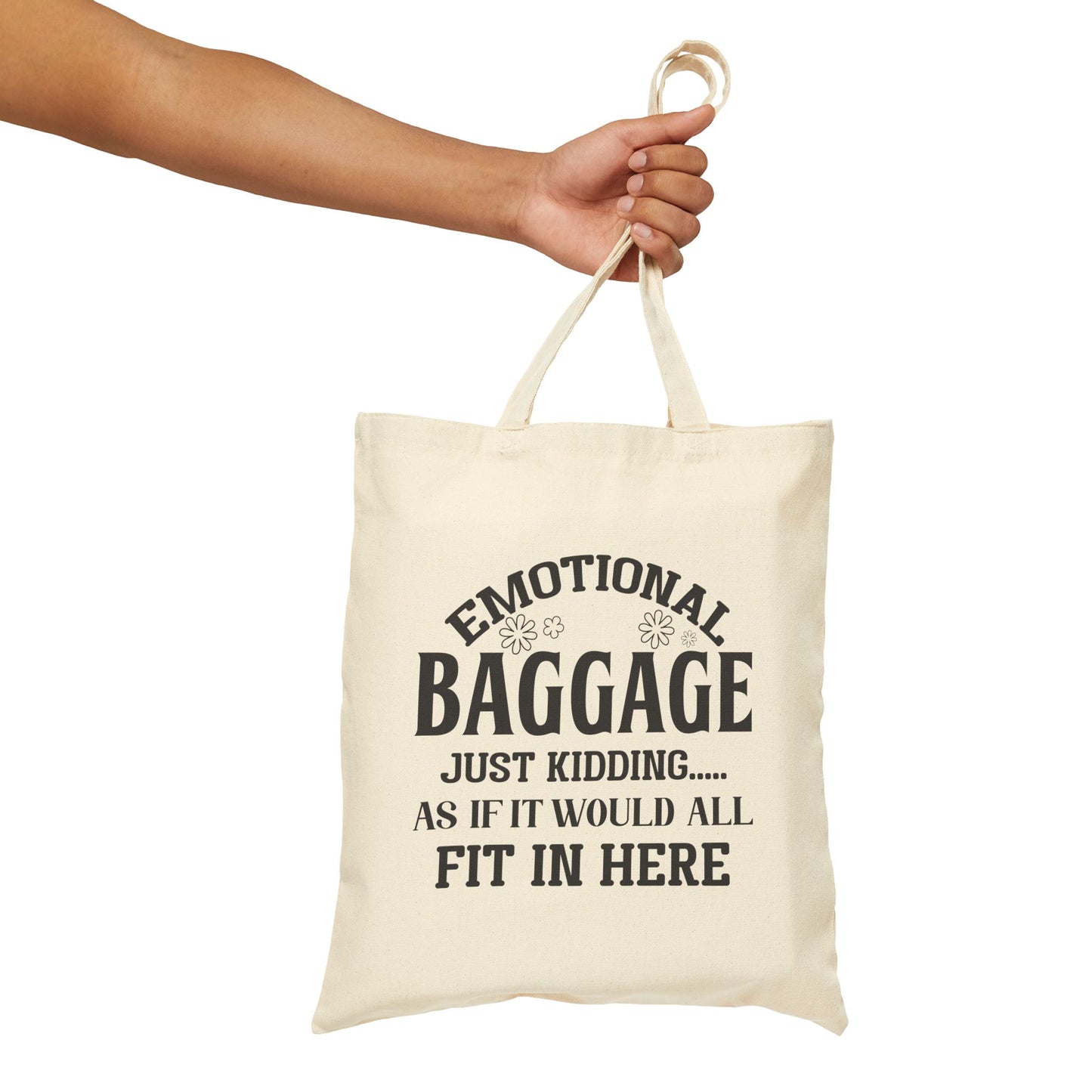 Funny Emotional Baggage Canvas Tote Bag - Perfect for Gifting and Everyday Use