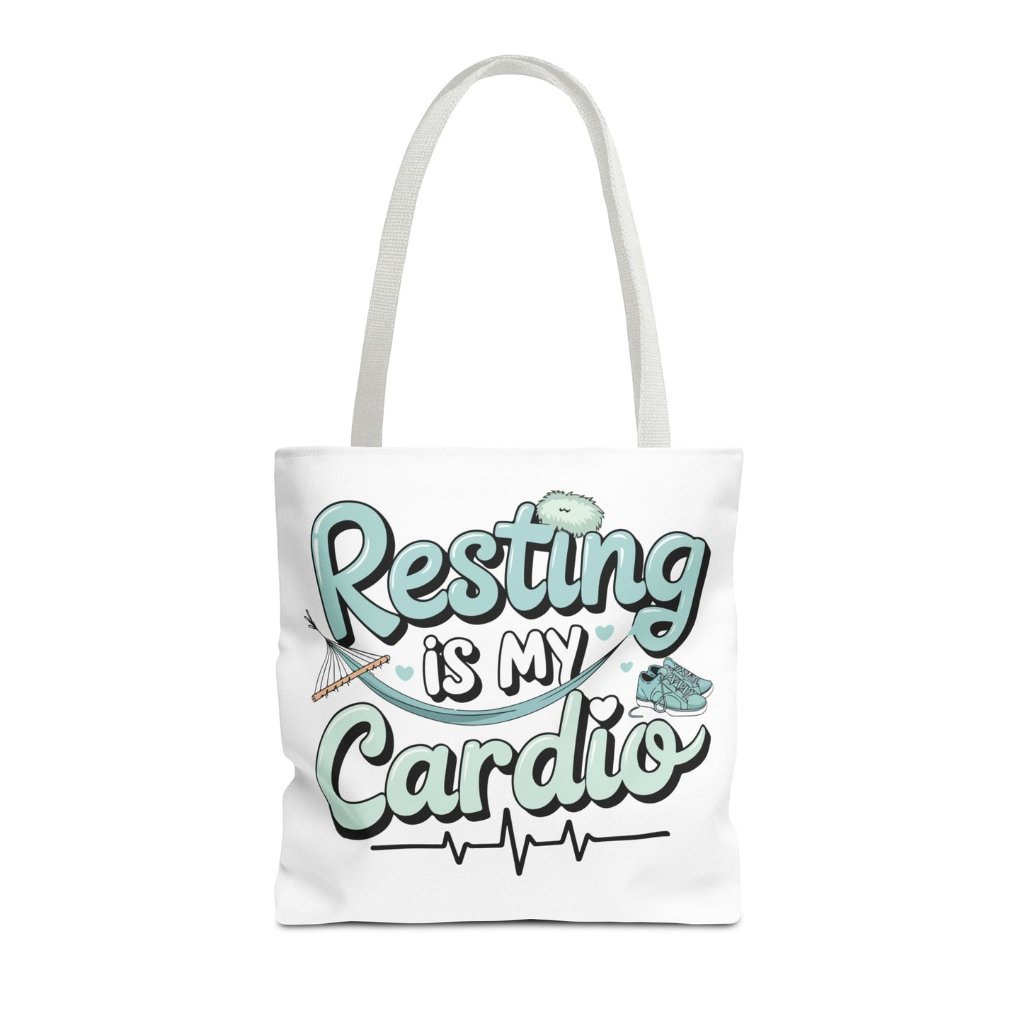 Resting is My Cardio Tote Bag - Fun Workout Motivational Bag for Gym Lovers