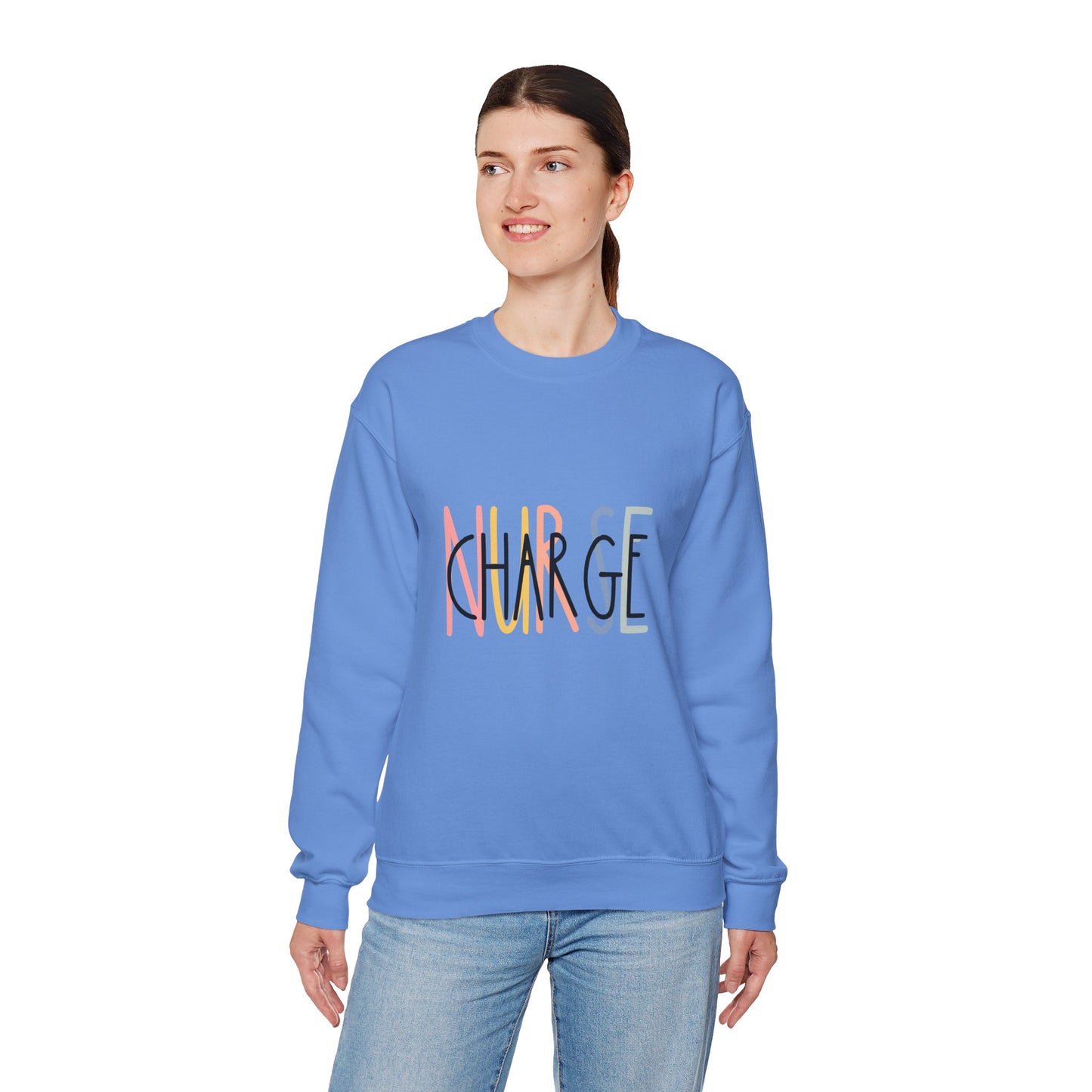 Unisex Heavy Blend™ Crewneck Sweatshirt - 'CHARGE' Motivational Statement Apparel